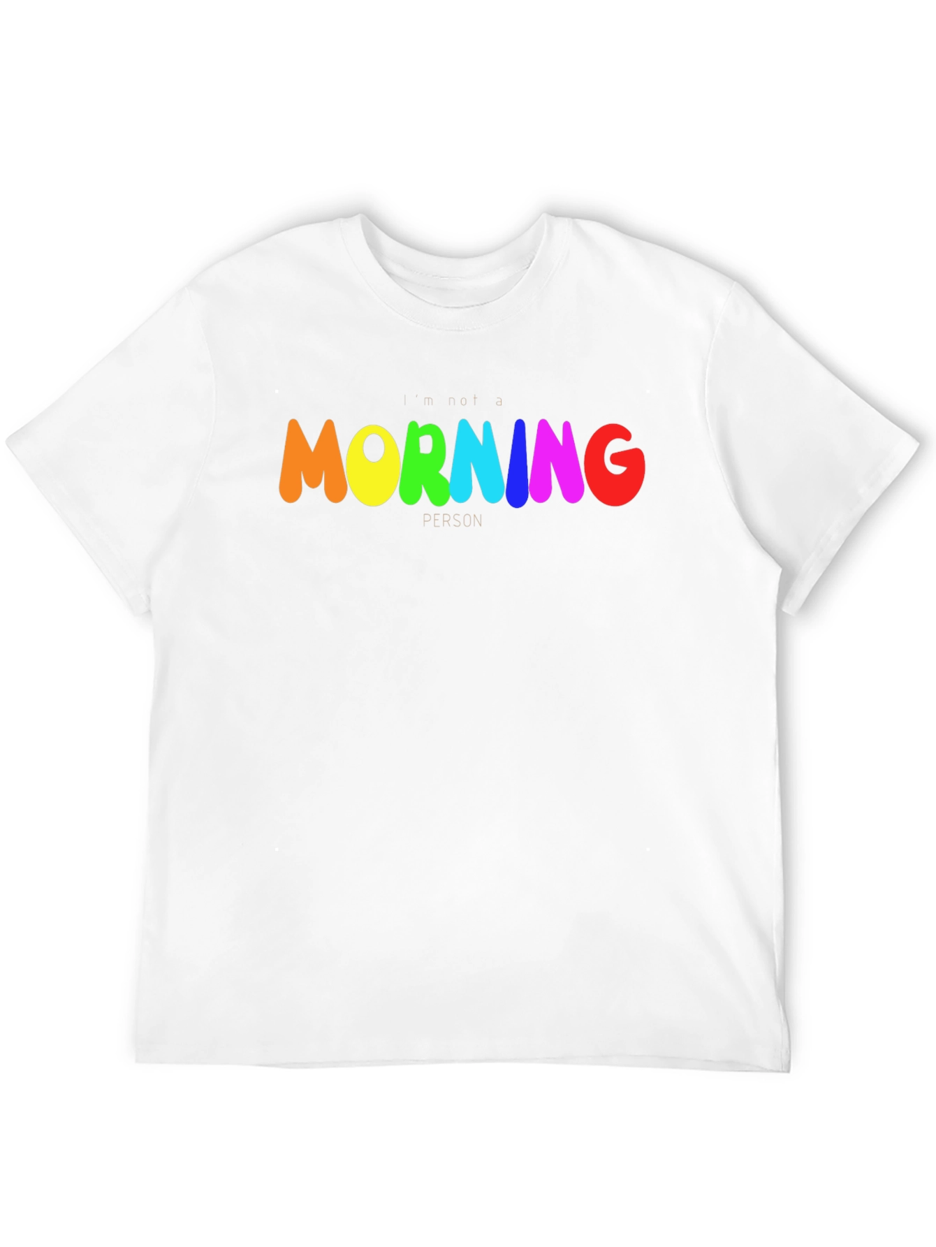 Rainbow Morning Person Graphic Tee - Black