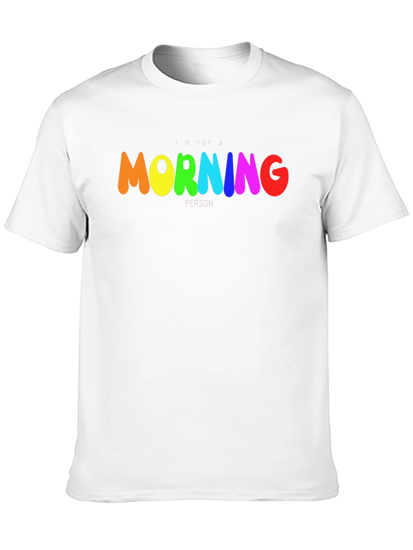 Rainbow Morning Person Graphic Tee - Black
