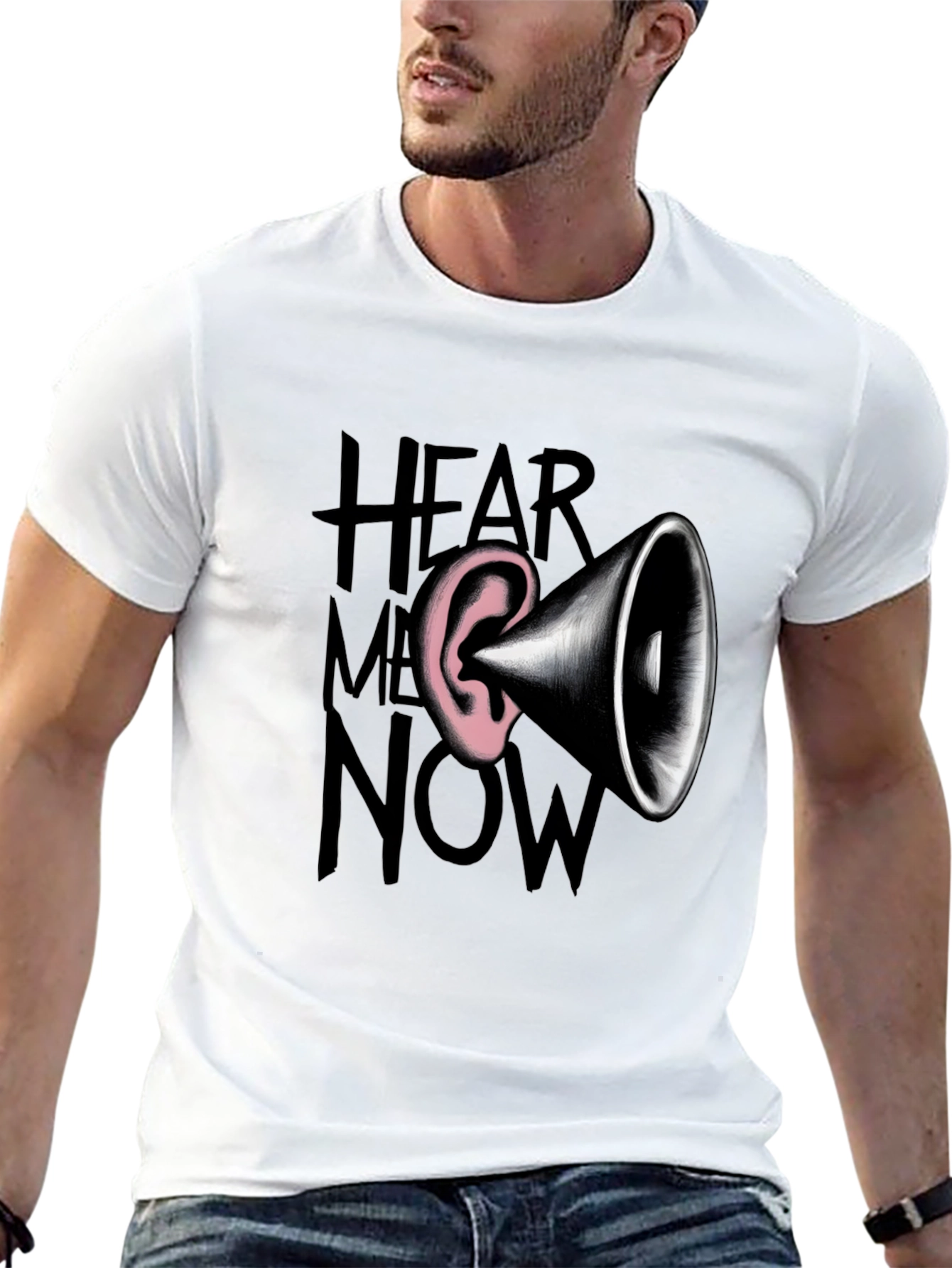 Hear Me Now Graphic Tee - Bold Statement Shirt