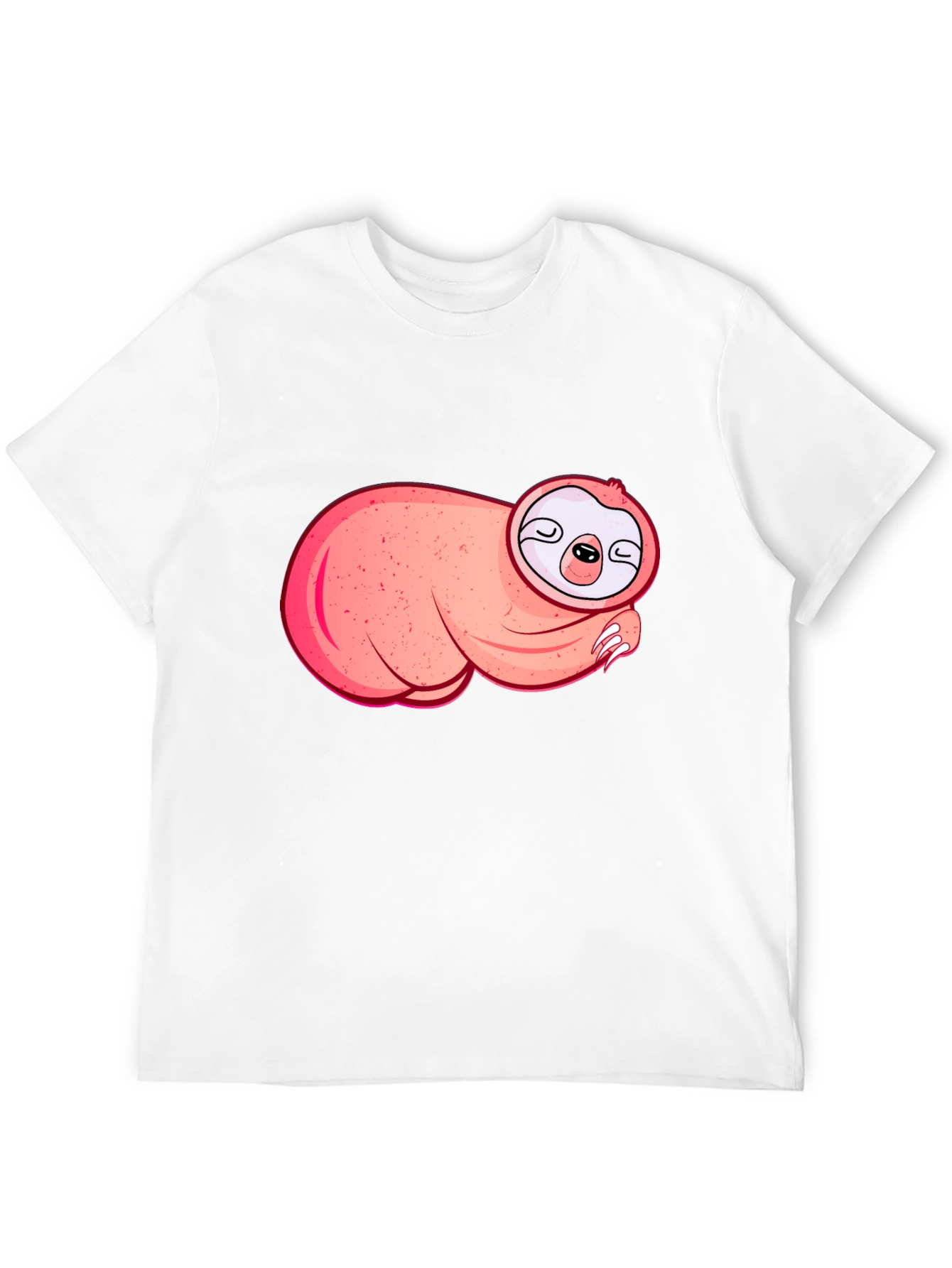 Cute Sloth Graphic T-Shirt - Black