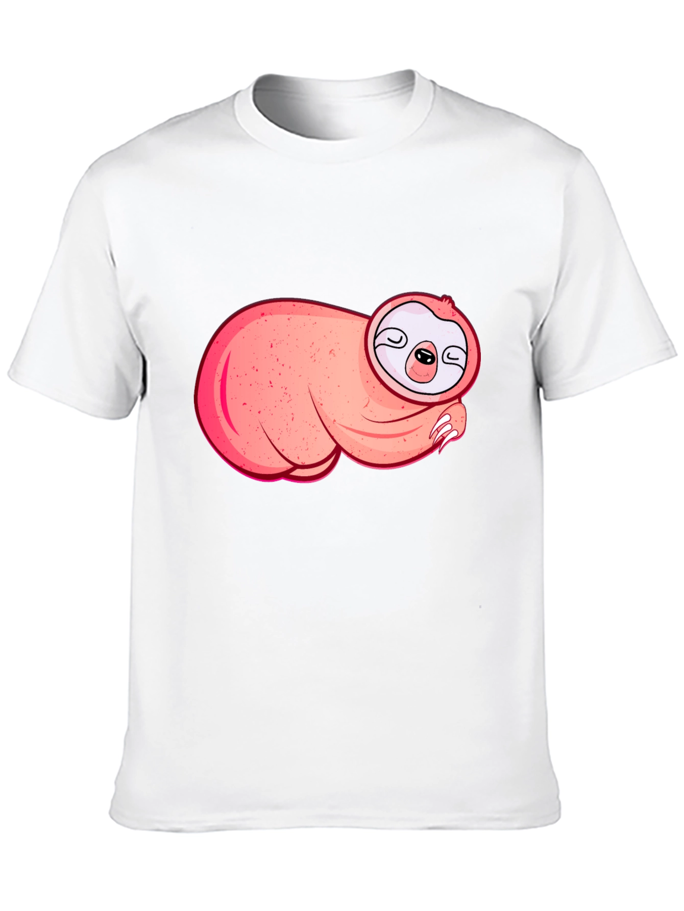 Cute Sloth Graphic T-Shirt - Black