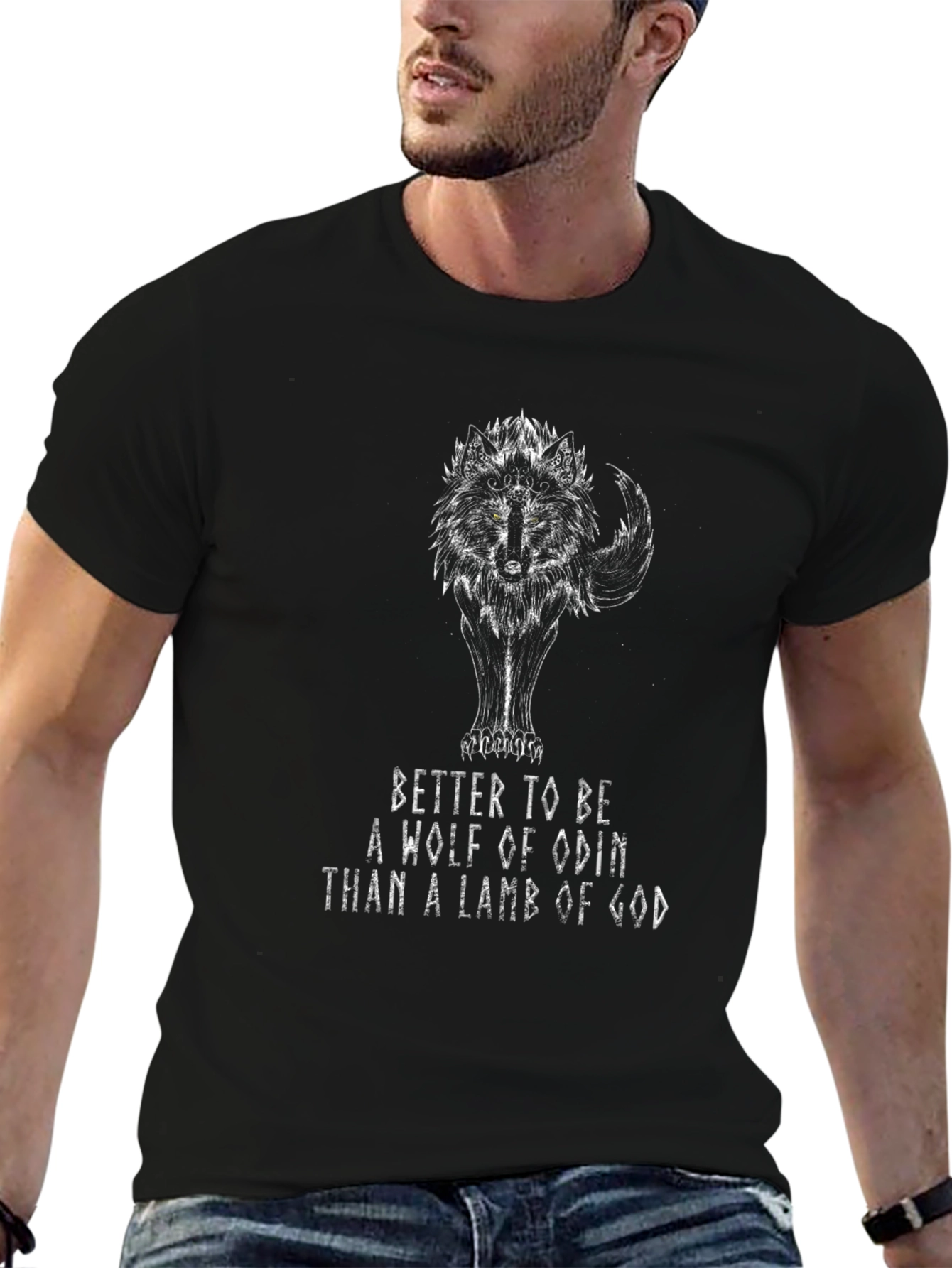 Wolf of Odin Graphic T-Shirt - Viking Inspired Design