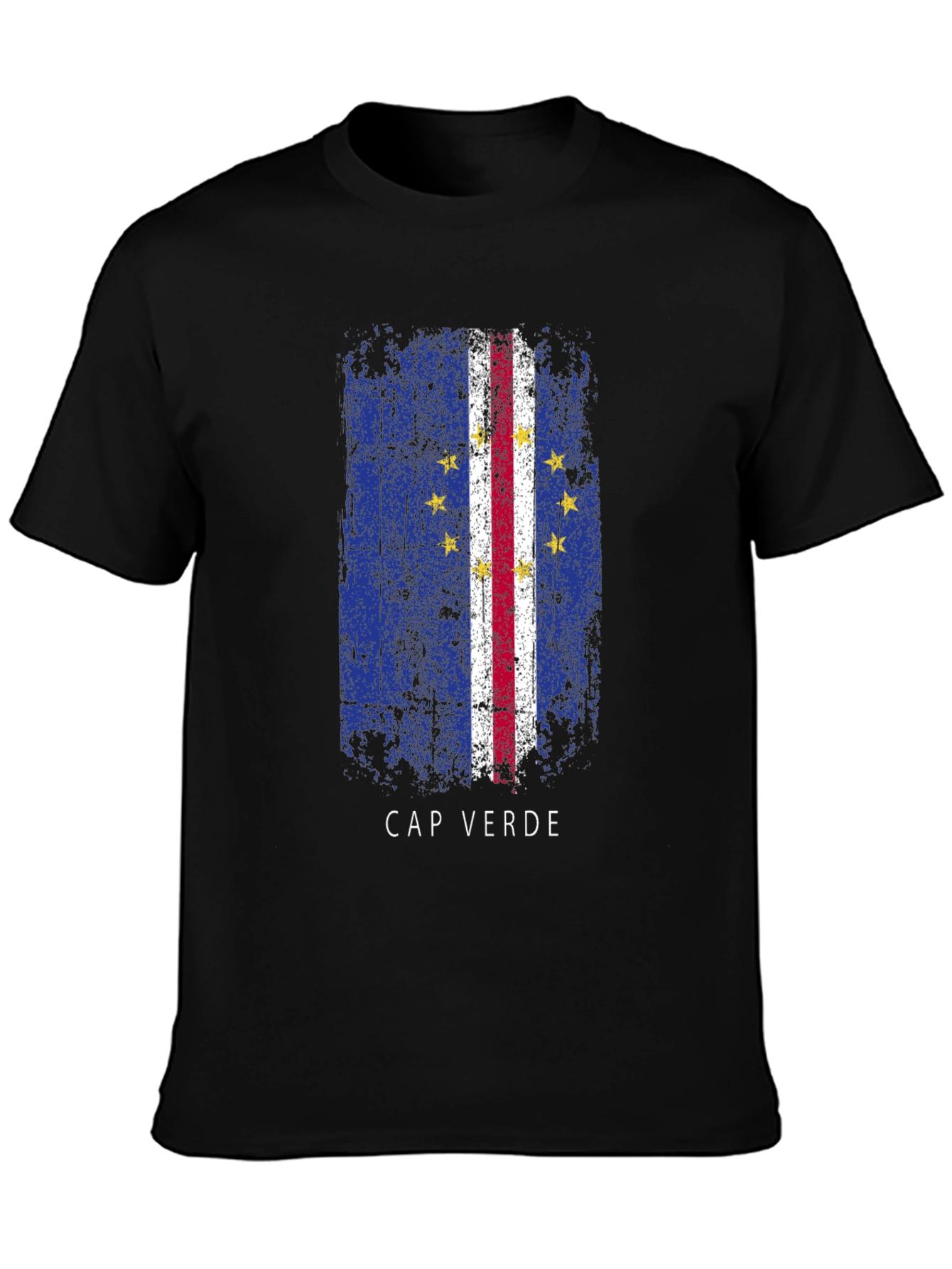 Cape Verde Flag T-Shirt - Distressed Design