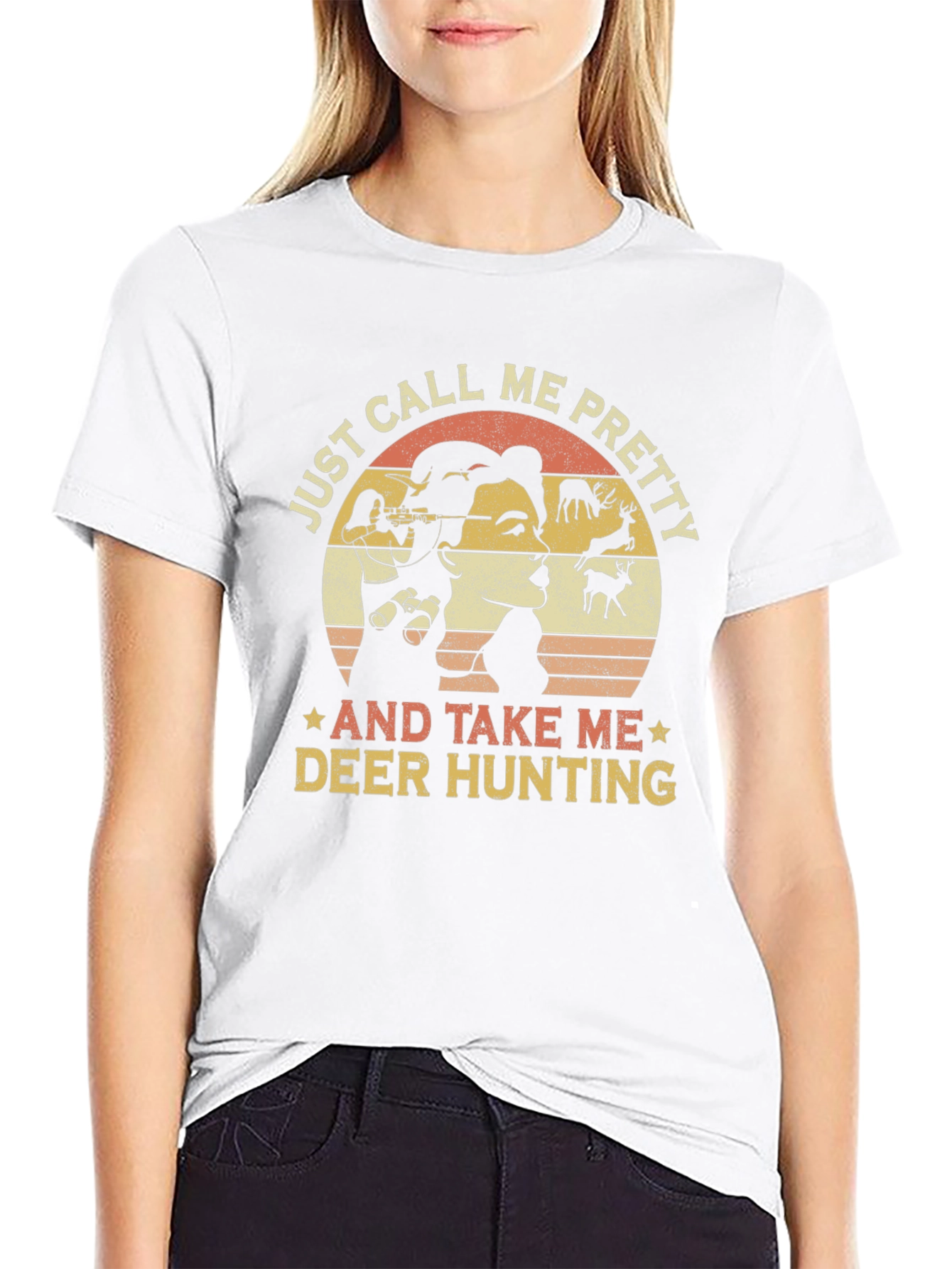Just Call Me Pretty Deer Hunting Graphic Tee