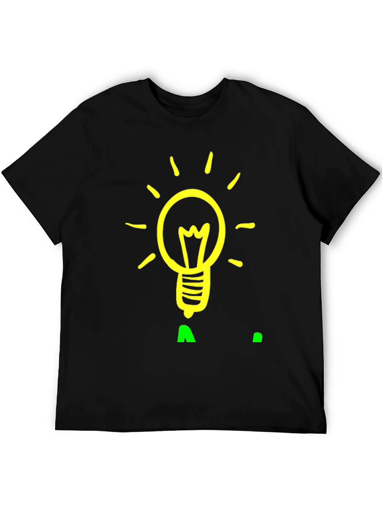 Idea Lightbulb Graphic Tee - Black