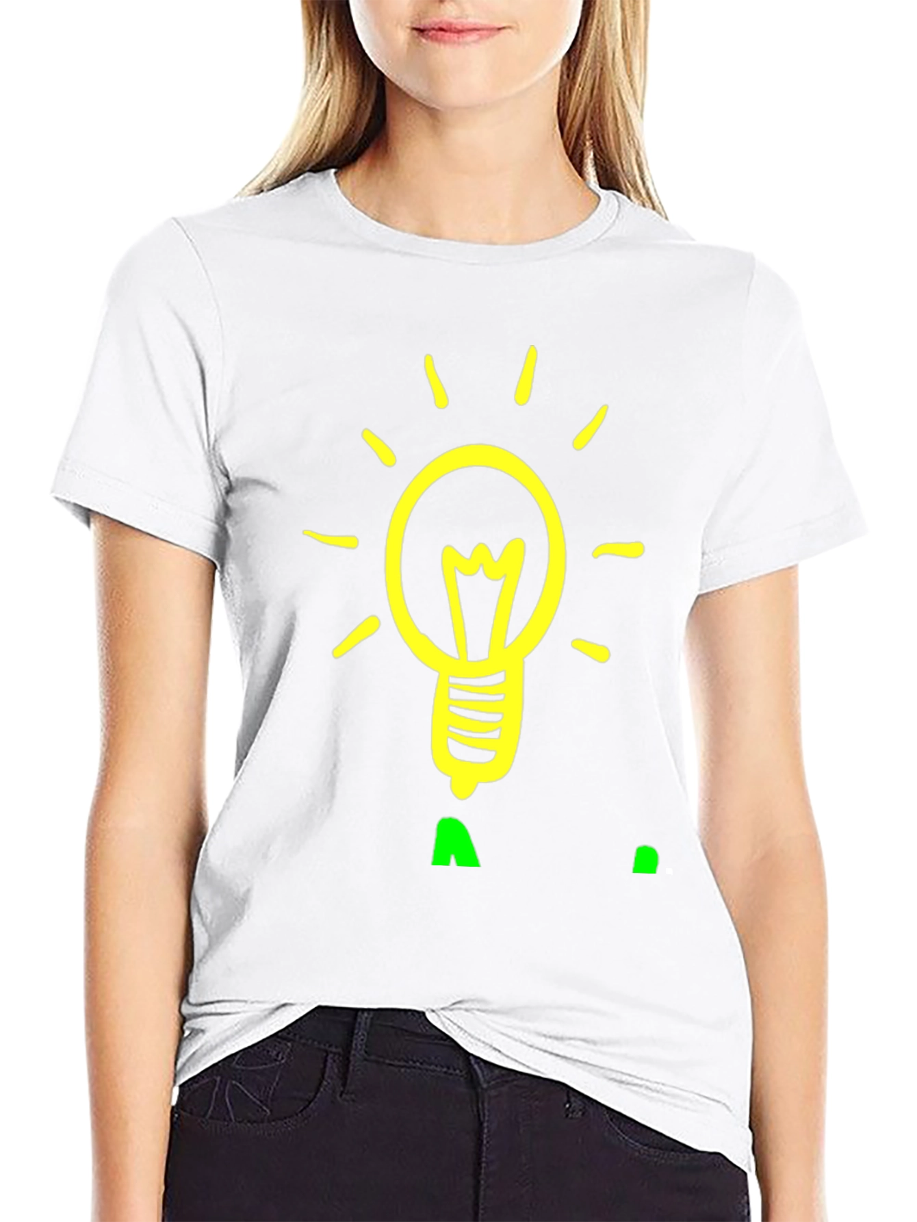 Idea Lightbulb Graphic Tee - Black