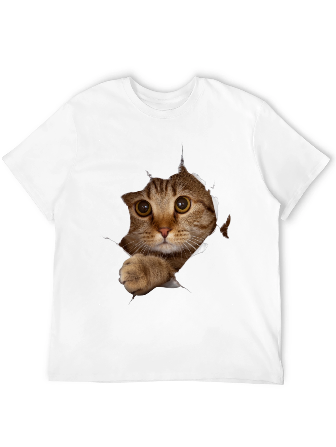 Cat Peeking T-Shirt - 3D Graphic Tee