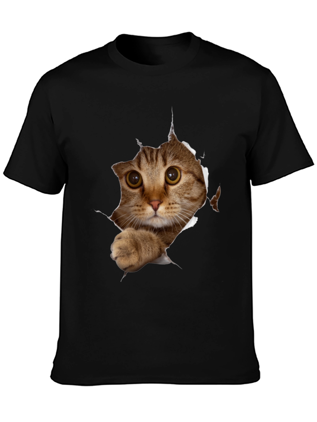 Cat Peeking T-Shirt - 3D Graphic Tee