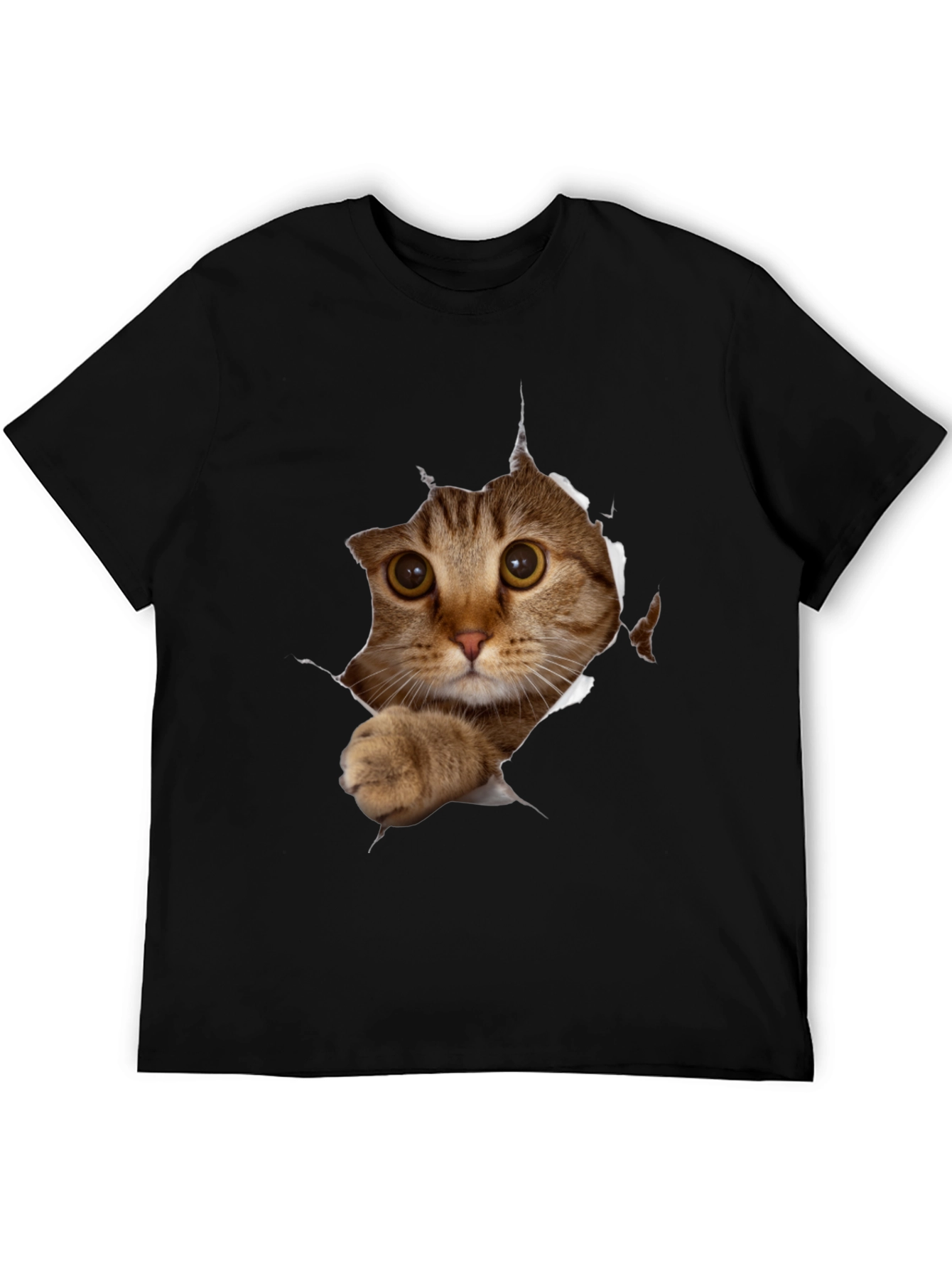 Cat Peeking T-Shirt - 3D Graphic Tee