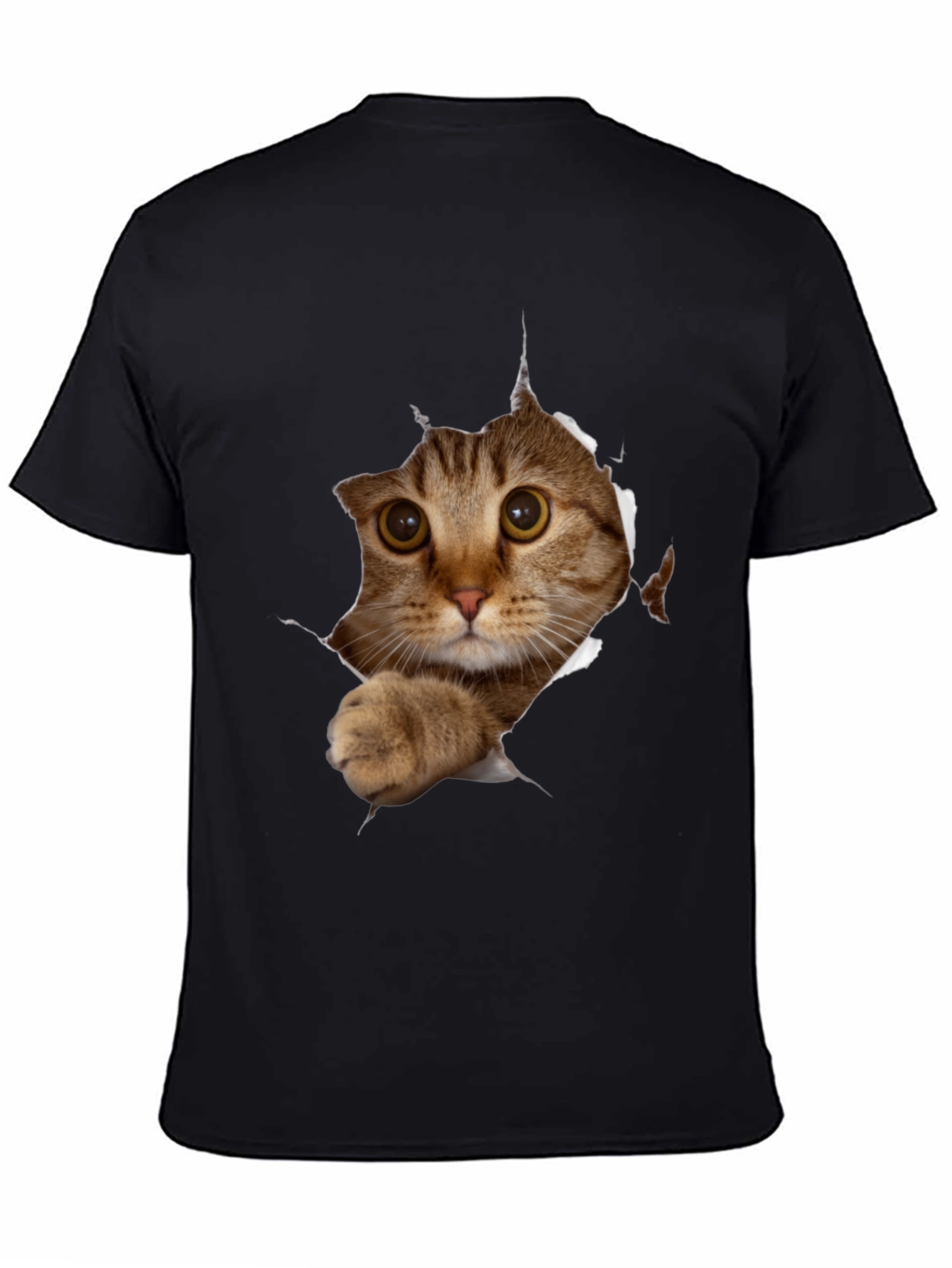 Cat Peeking T-Shirt - 3D Graphic Tee