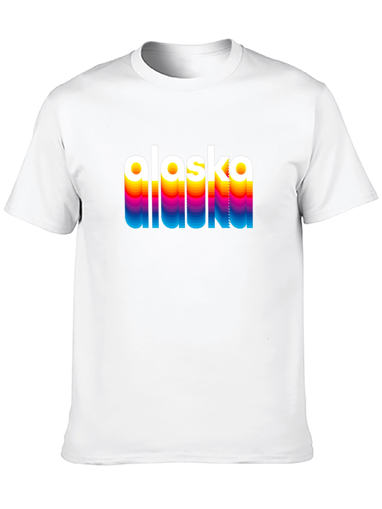 Retro Alaska Graphic Tee - Black Crew Neck