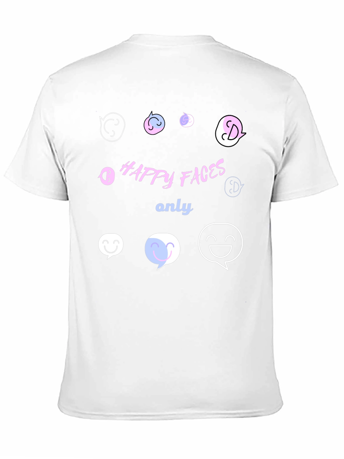 Happy Faces Only Graphic T-Shirt - Black