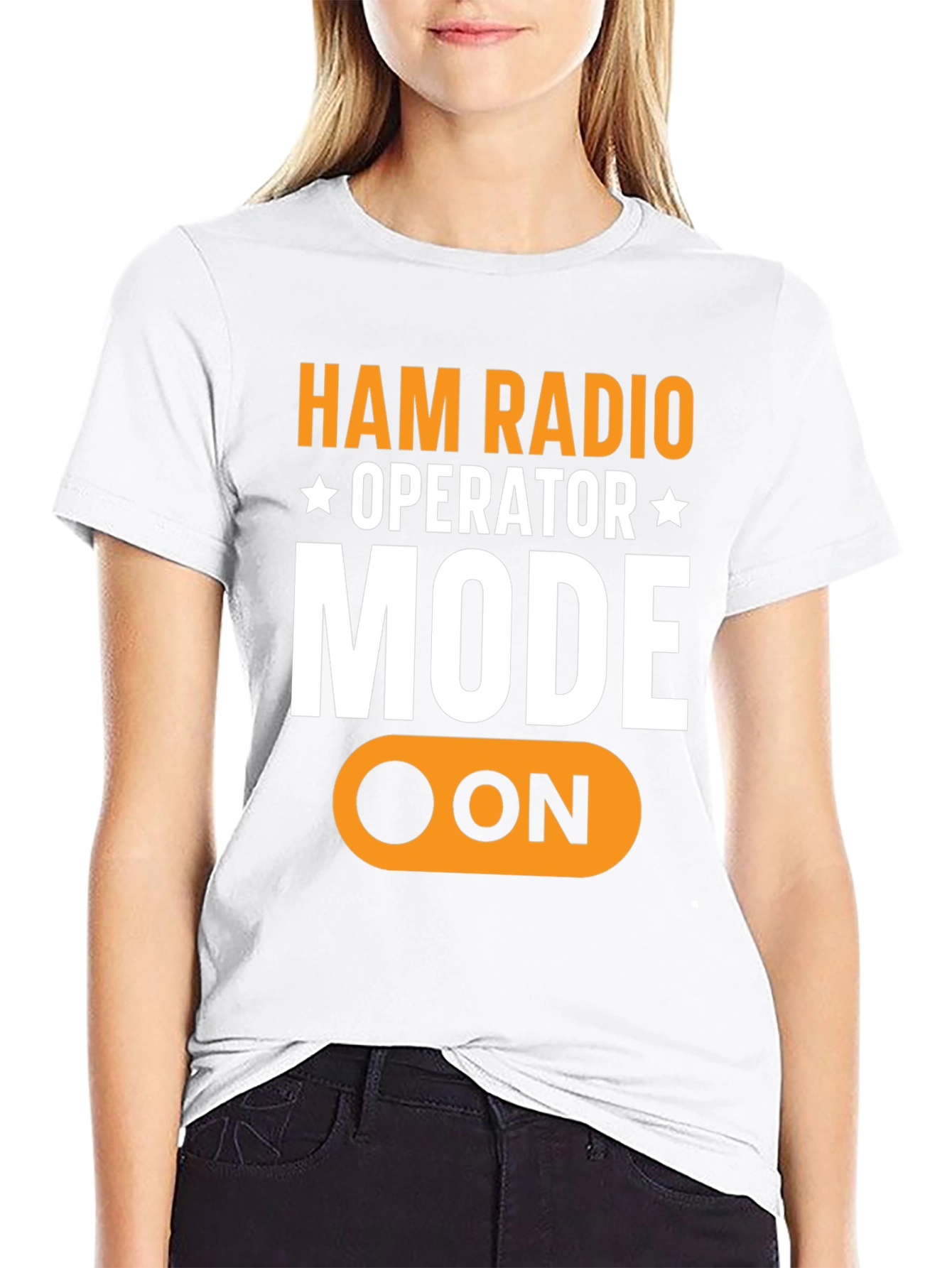 Ham Radio Operator MODE ON Black T-Shirt