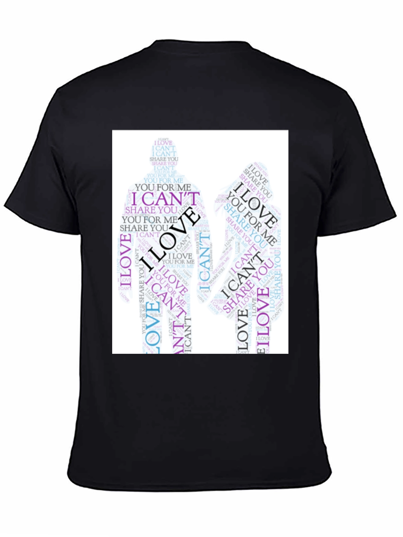 I Cant Love Word Art Graphic Tee