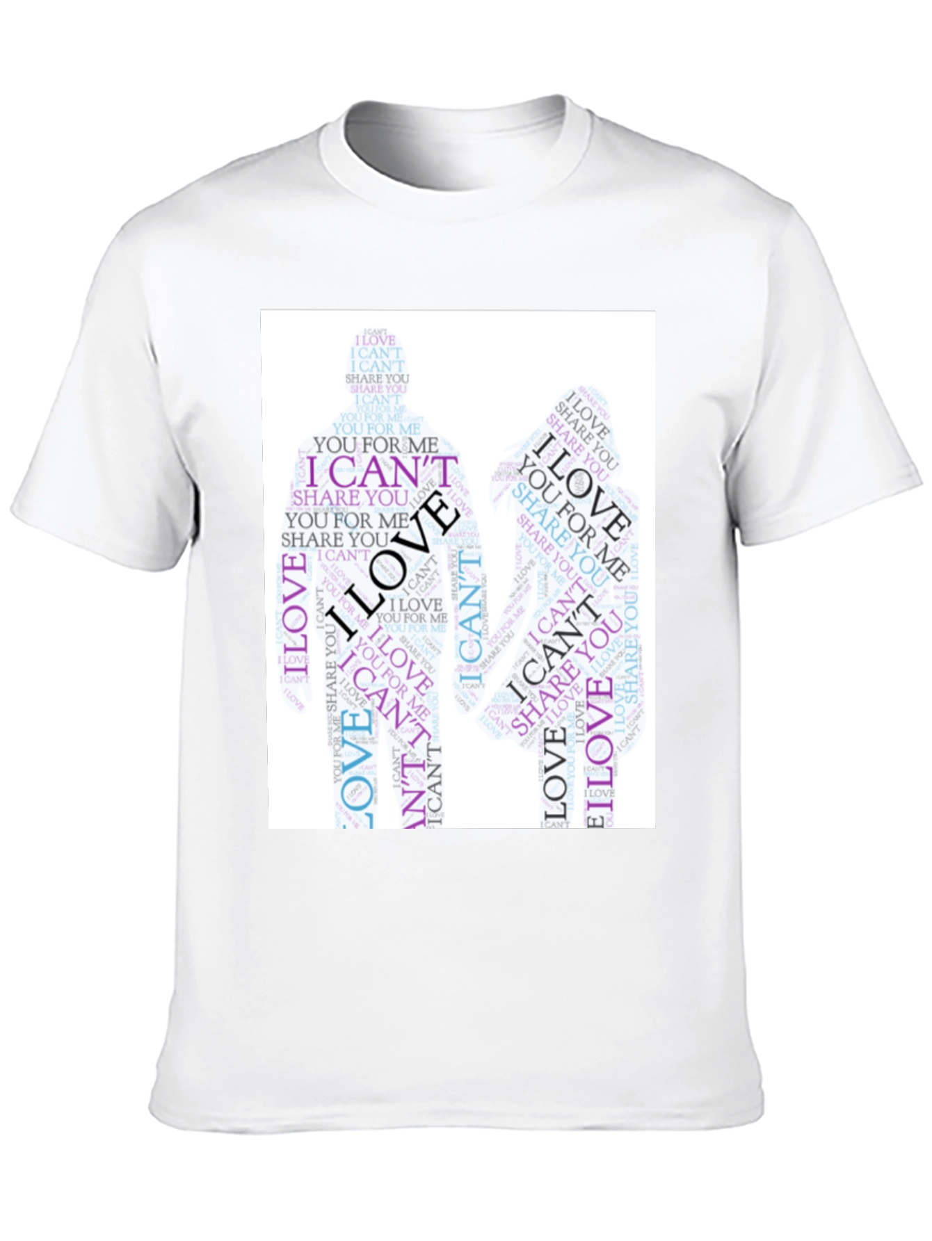 I Cant Love Word Art Graphic Tee