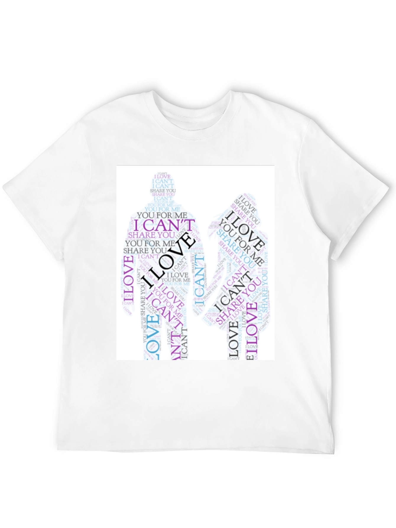 I Cant Love Word Art Graphic Tee