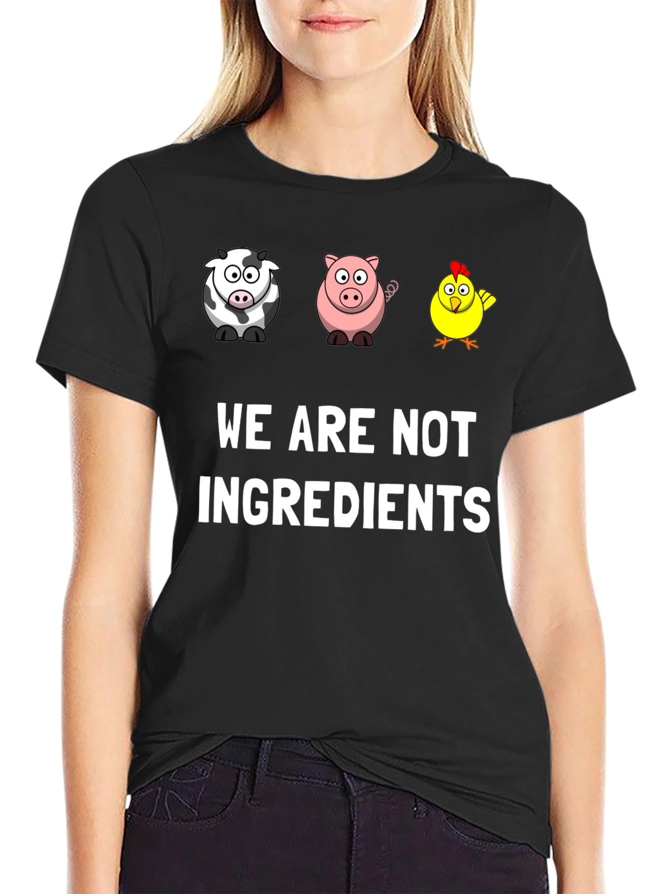 Vegan Graphic Tee - We Are Not Ingredients