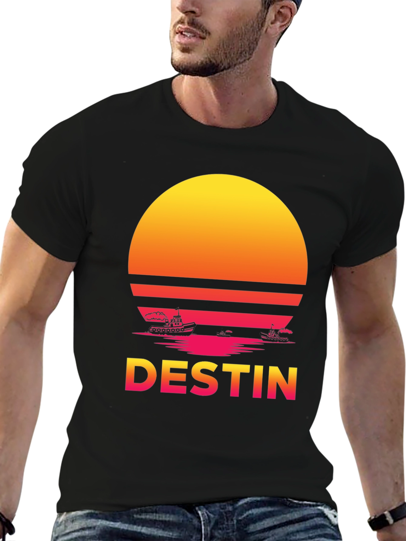 Destin Sunset T-Shirt - Retro Graphic Tee
