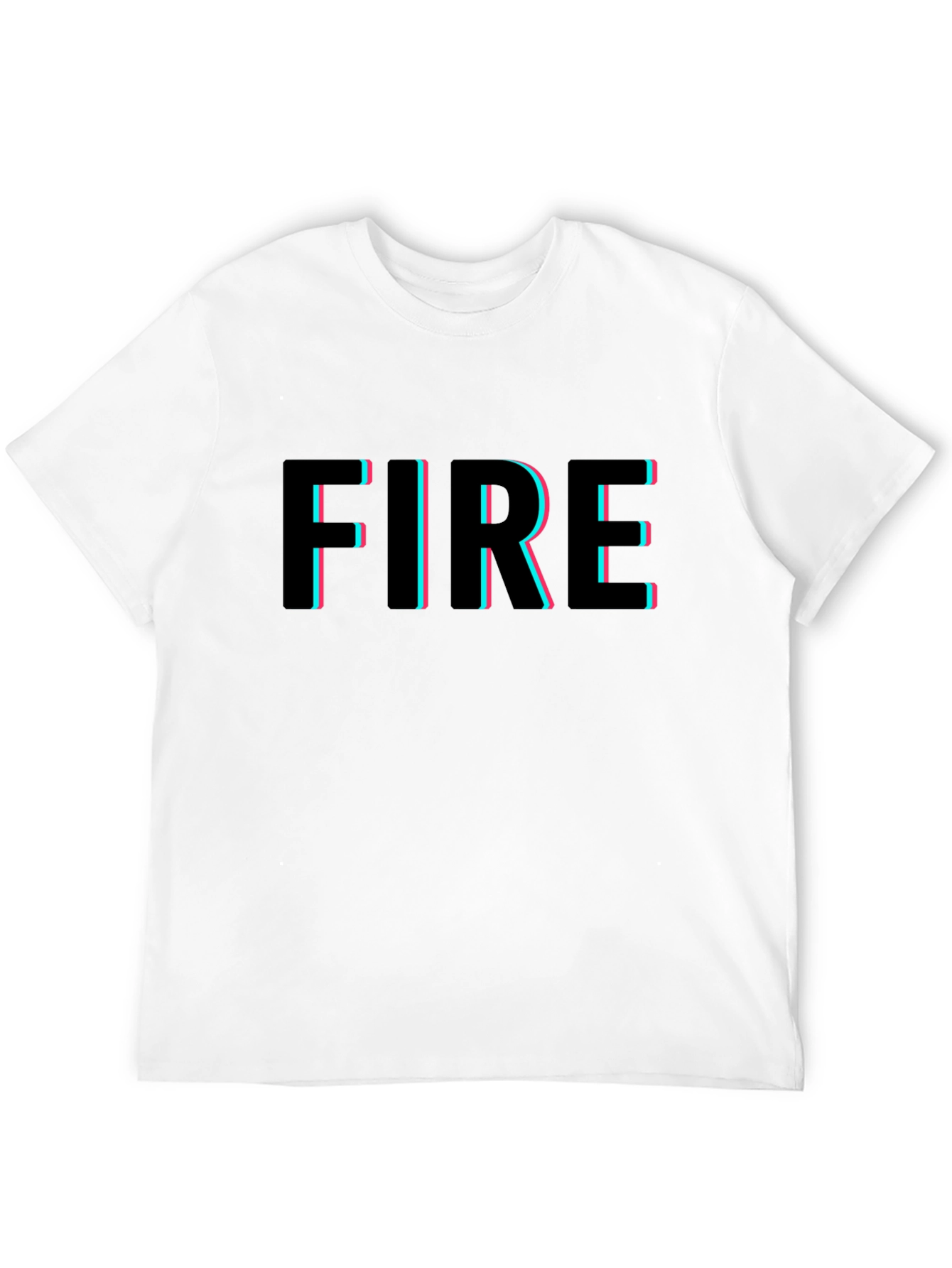 Fire Graphic Tee - Trendy Black T-Shirt
