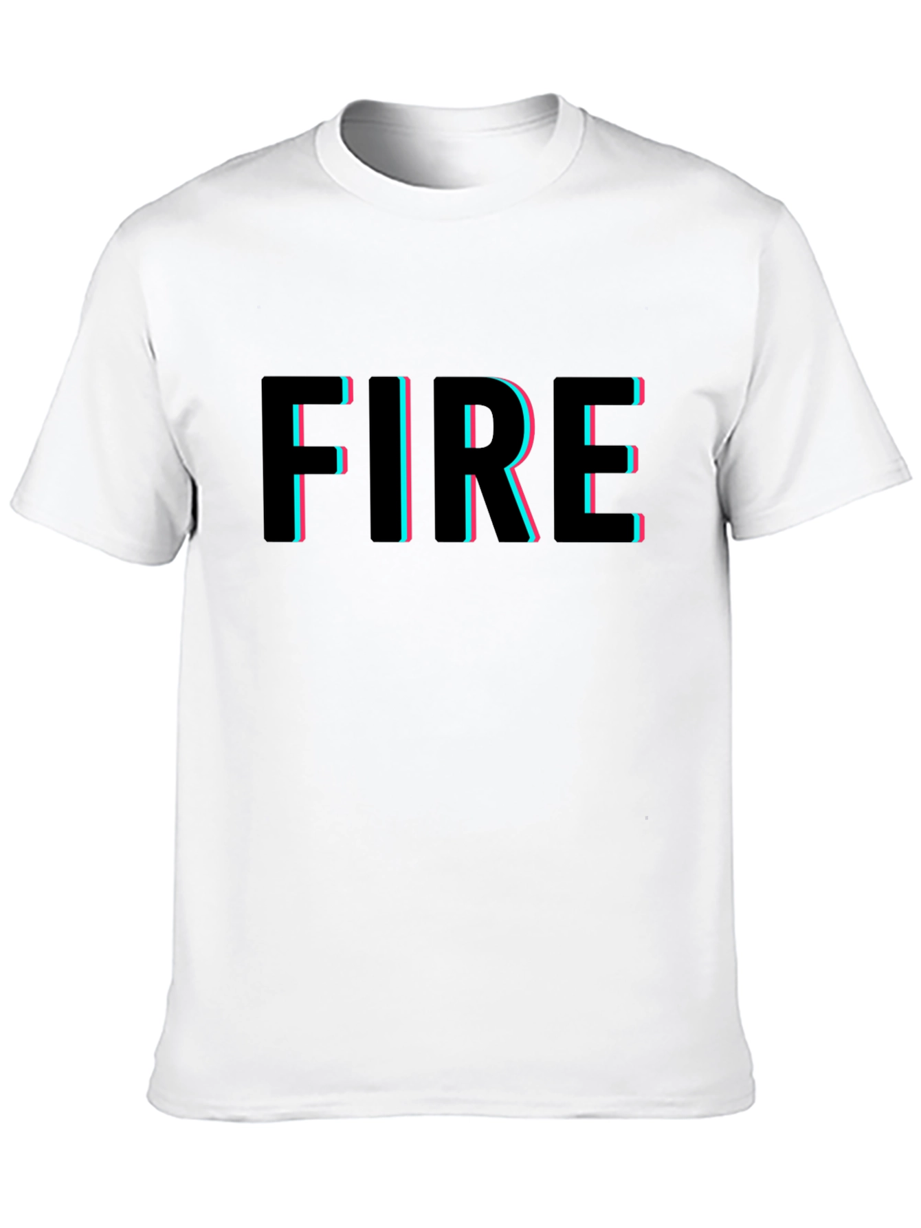 Fire Graphic Tee - Trendy Black T-Shirt