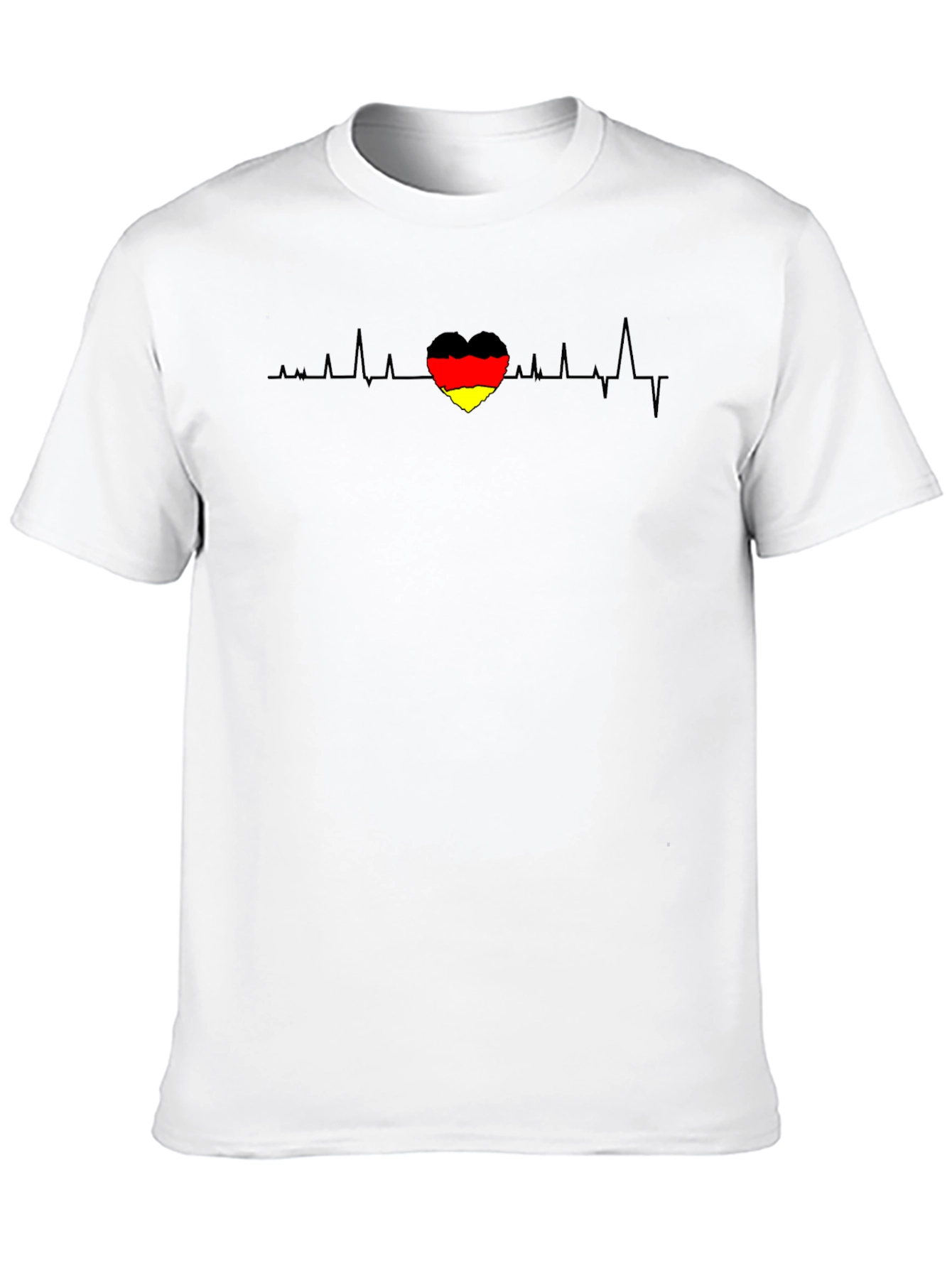German Flag Heartbeat Graphic T-Shirt
