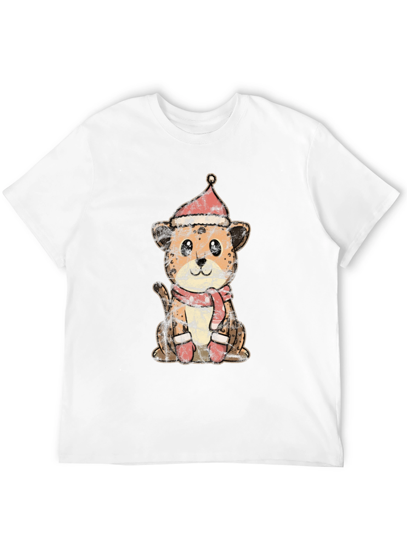Festive Cheetah Christmas Graphic Tee