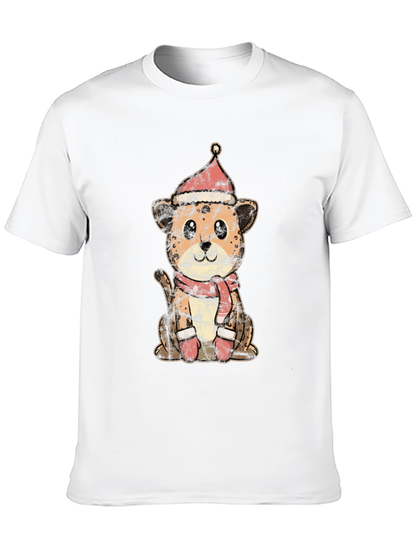 Festive Cheetah Christmas Graphic Tee