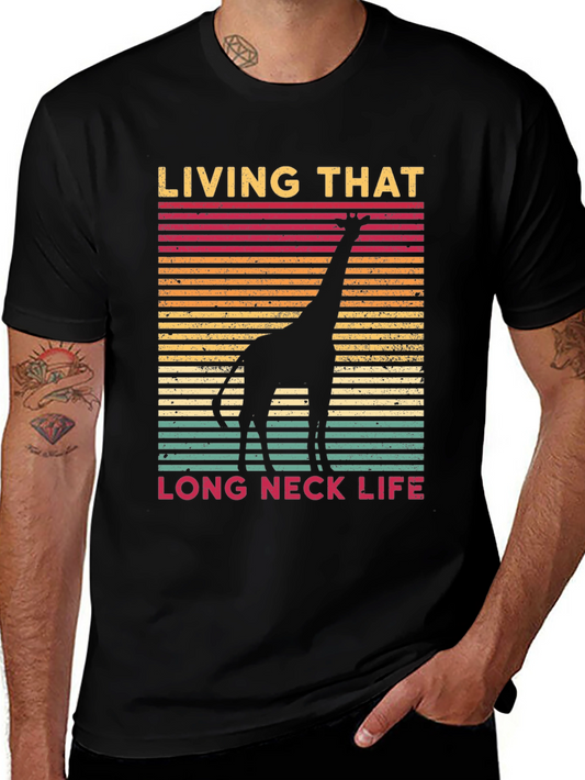Living That Long Neck Life Giraffe Tee