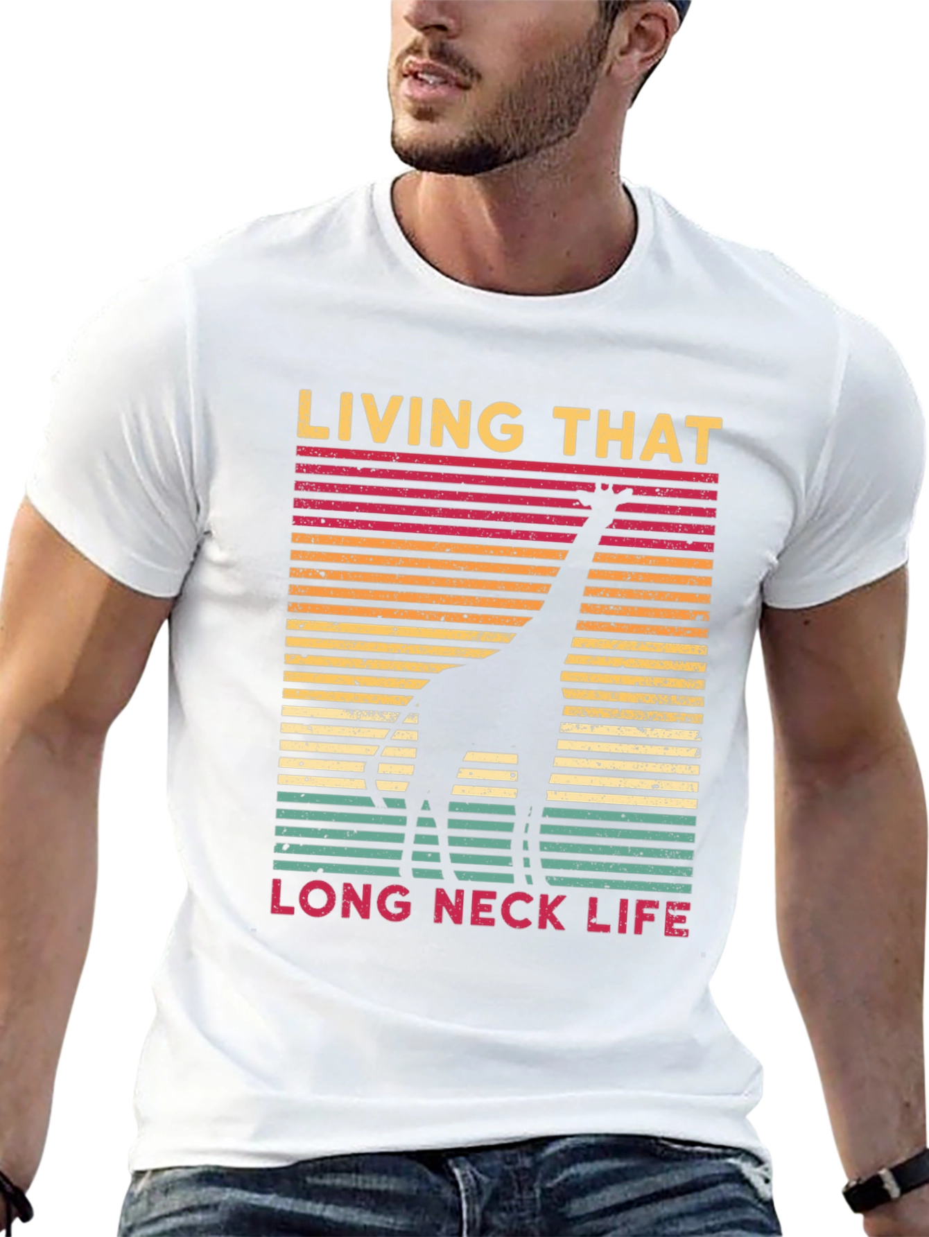 Living That Long Neck Life Giraffe Tee