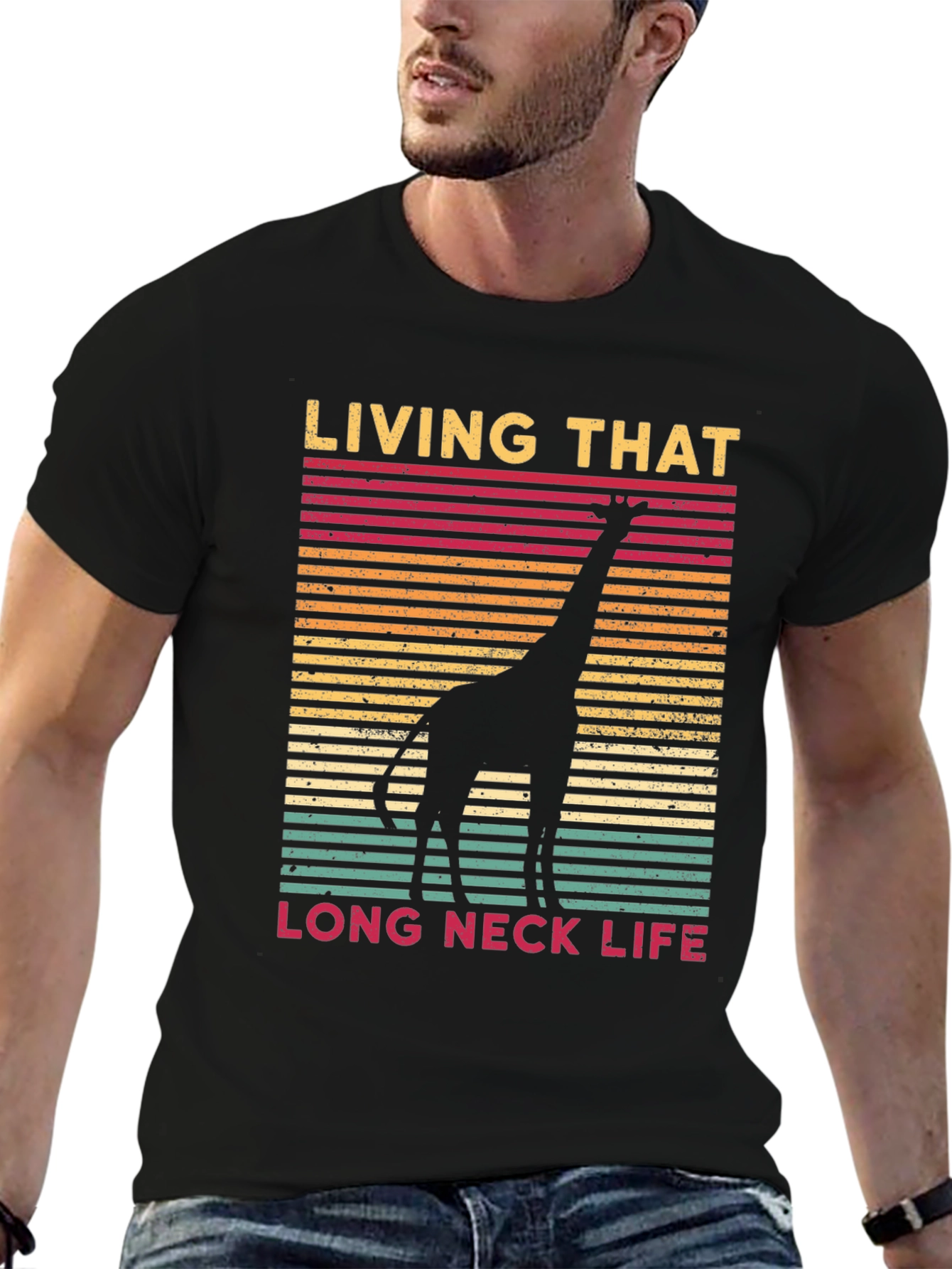 Living That Long Neck Life Giraffe Tee