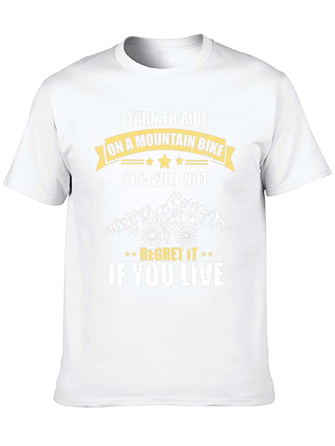 Mountain Bike Graphic T-Shirt - Ride & Regret (Maybe!)