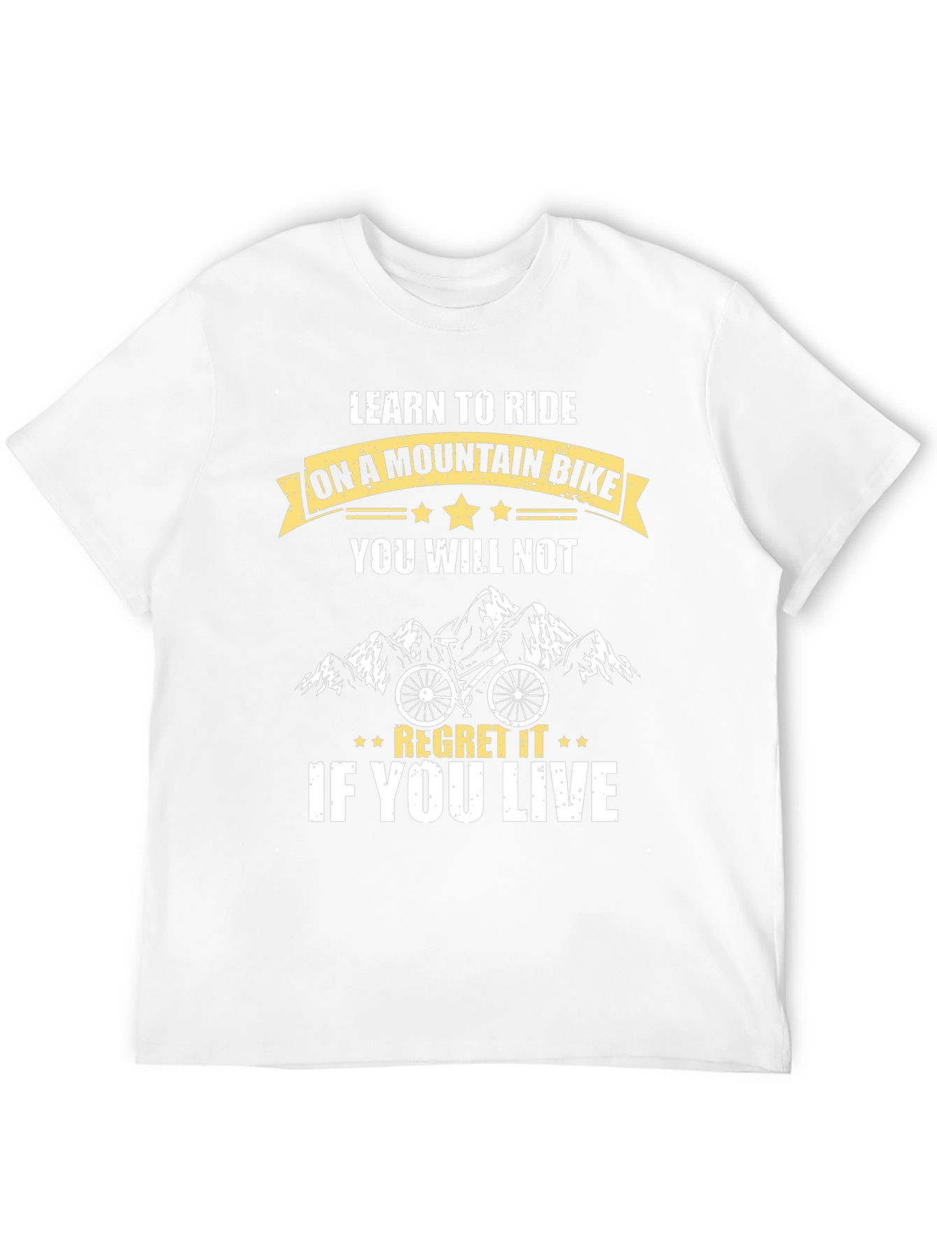 Mountain Bike Graphic T-Shirt - Ride & Regret (Maybe!)