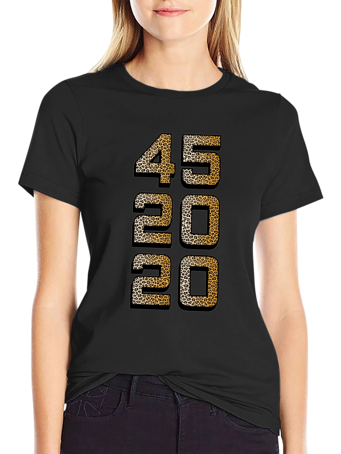 Leopard Print Number T-Shirt - 45 20 20 Design