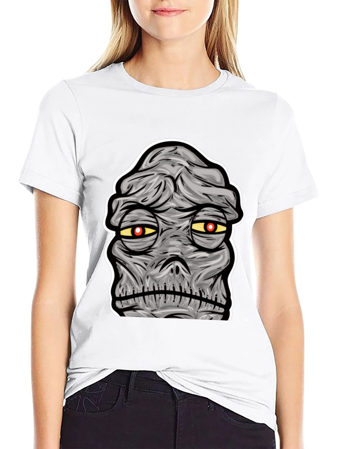 Mummy Graphic Print Black T-Shirt