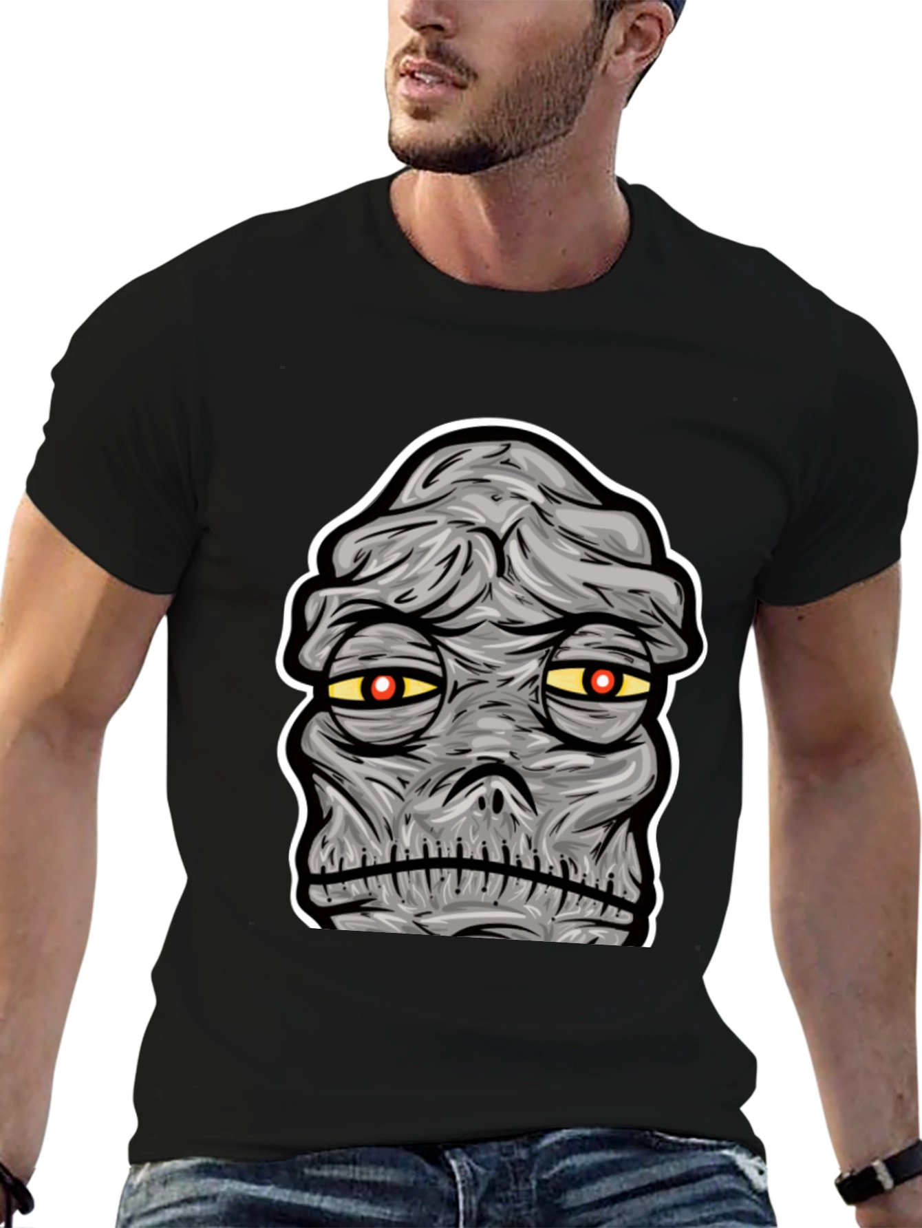 Mummy Graphic Print Black T-Shirt