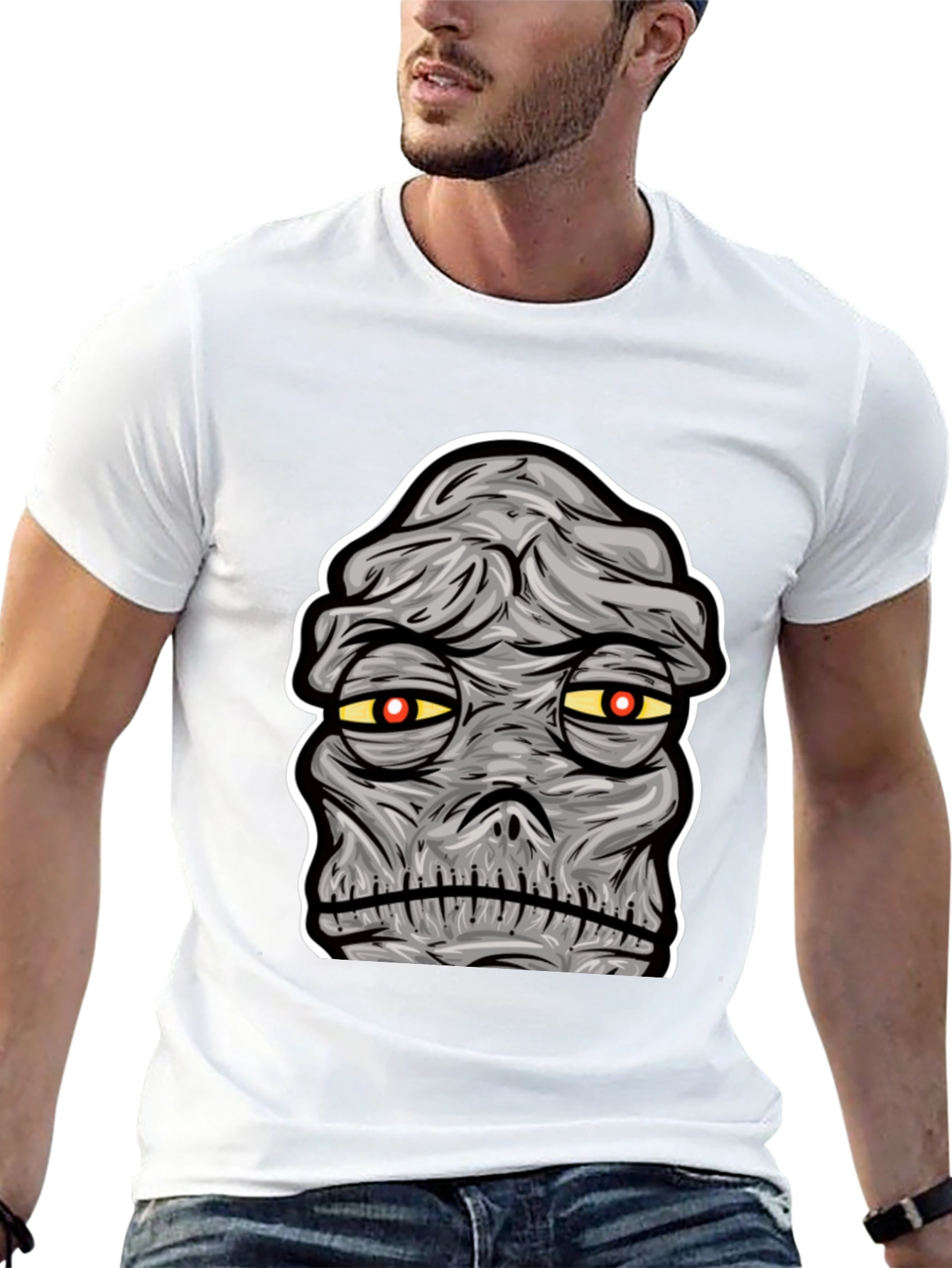 Mummy Graphic Print Black T-Shirt