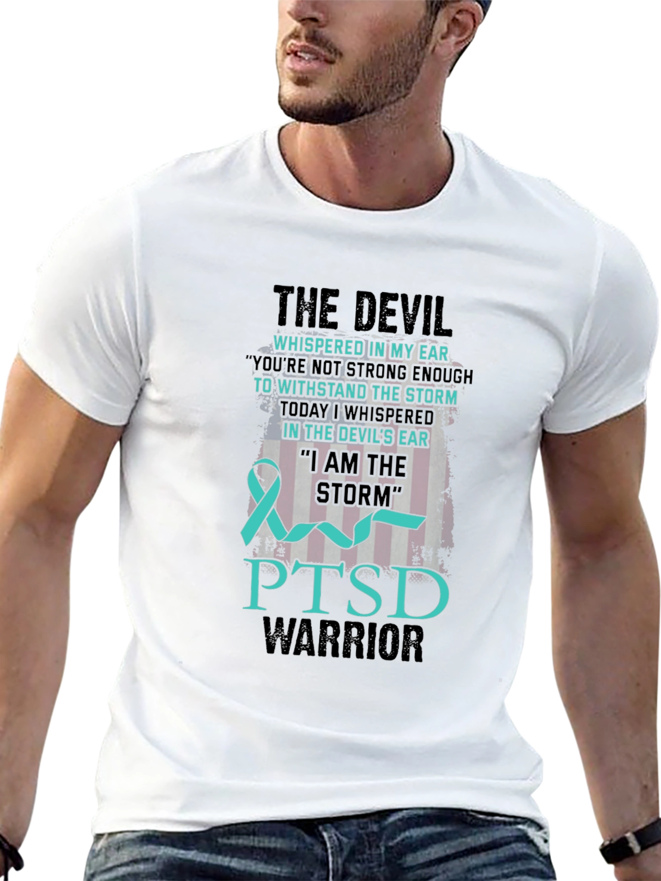 PTSD Warrior T-Shirt: Devil & Storm Design
