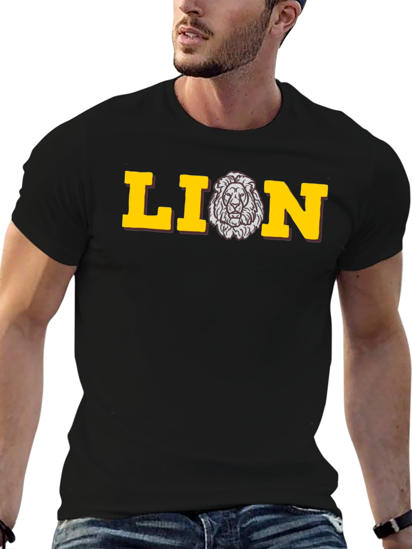 Lion Graphic T-Shirt - Bold Design
