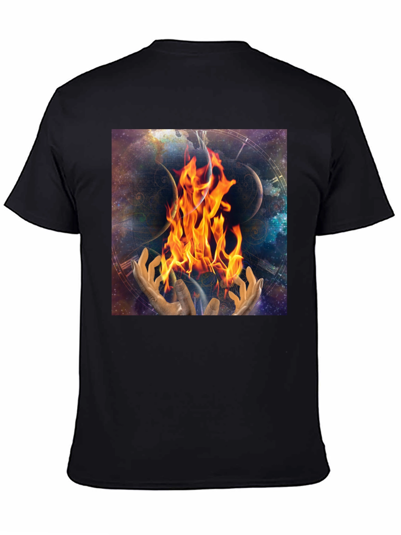 Cosmic Fire Black T-Shirt