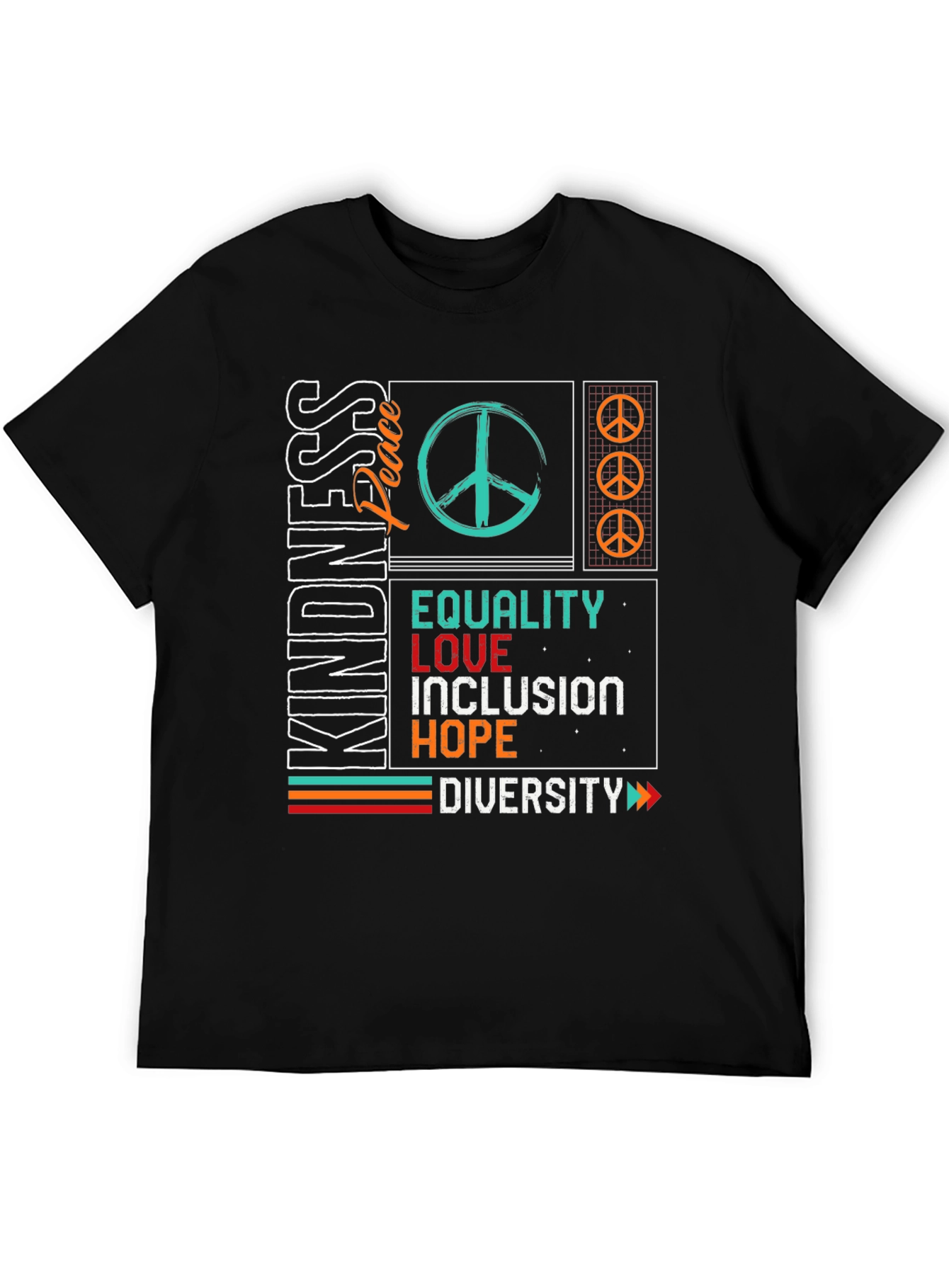 Kindness Peace Equality Graphic T-Shirt