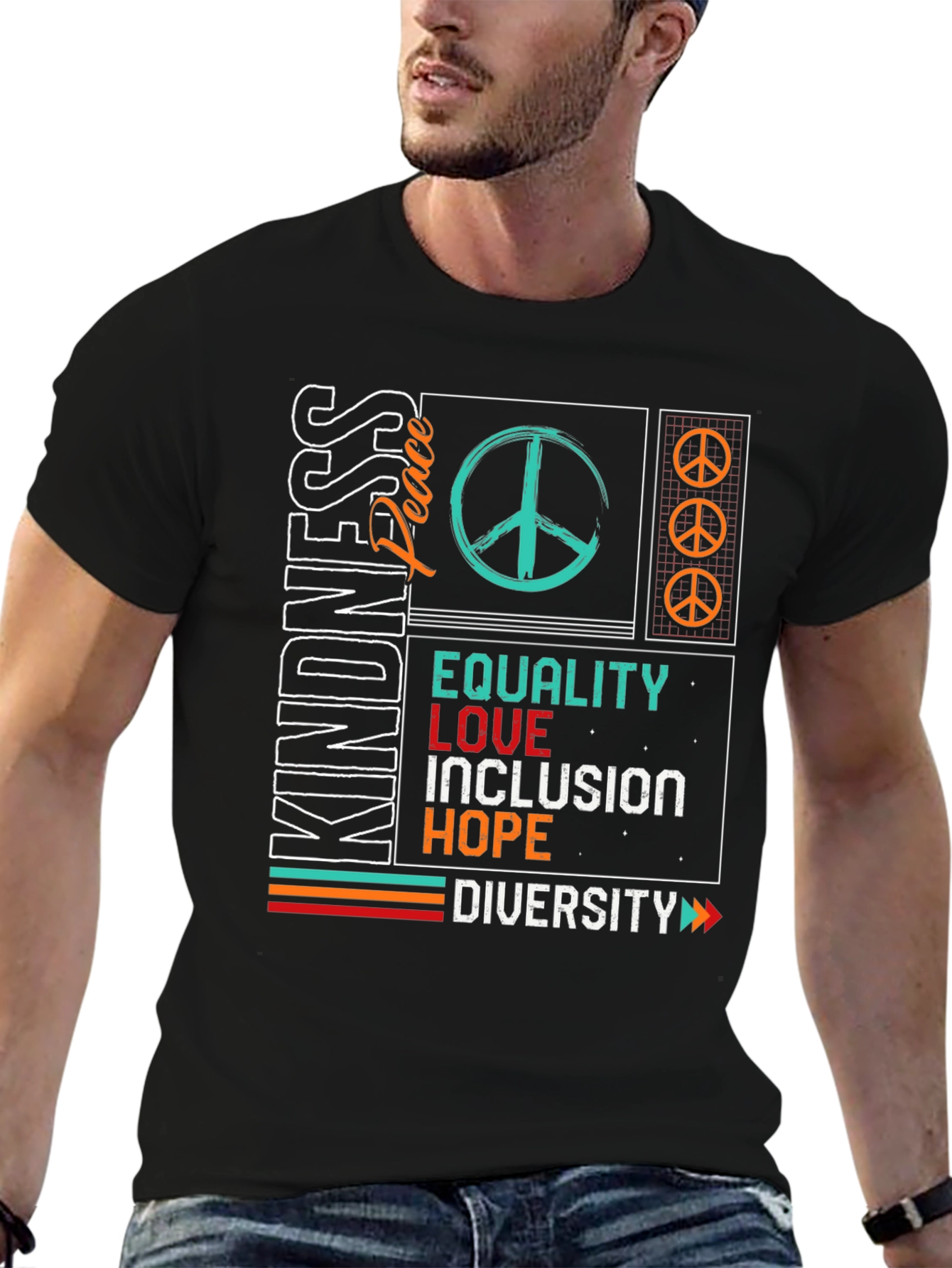 Kindness Peace Equality Graphic T-Shirt