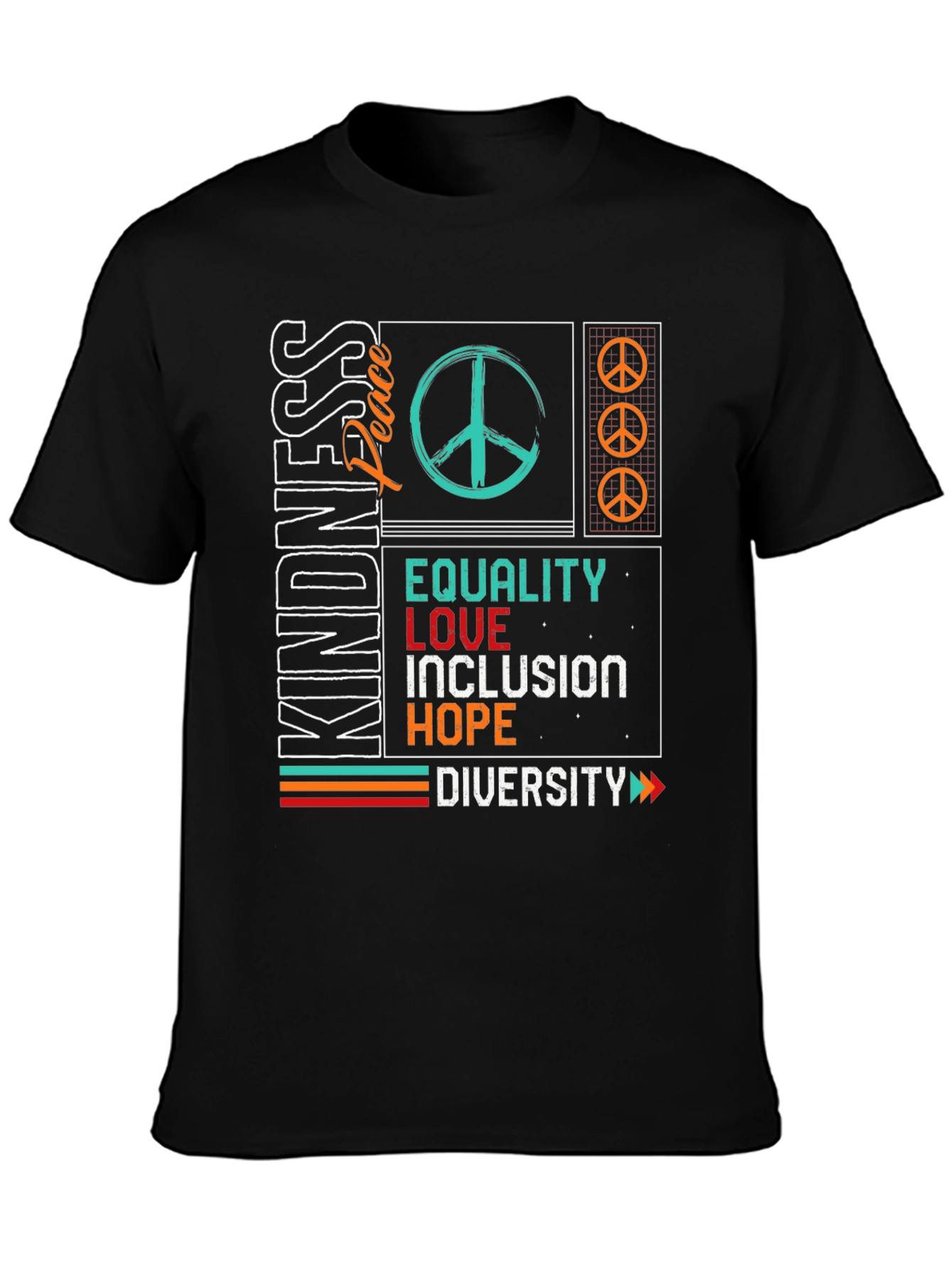 Kindness Peace Equality Graphic T-Shirt