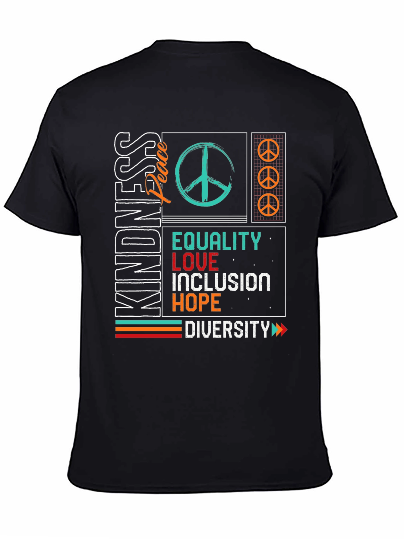 Kindness Peace Equality Graphic T-Shirt
