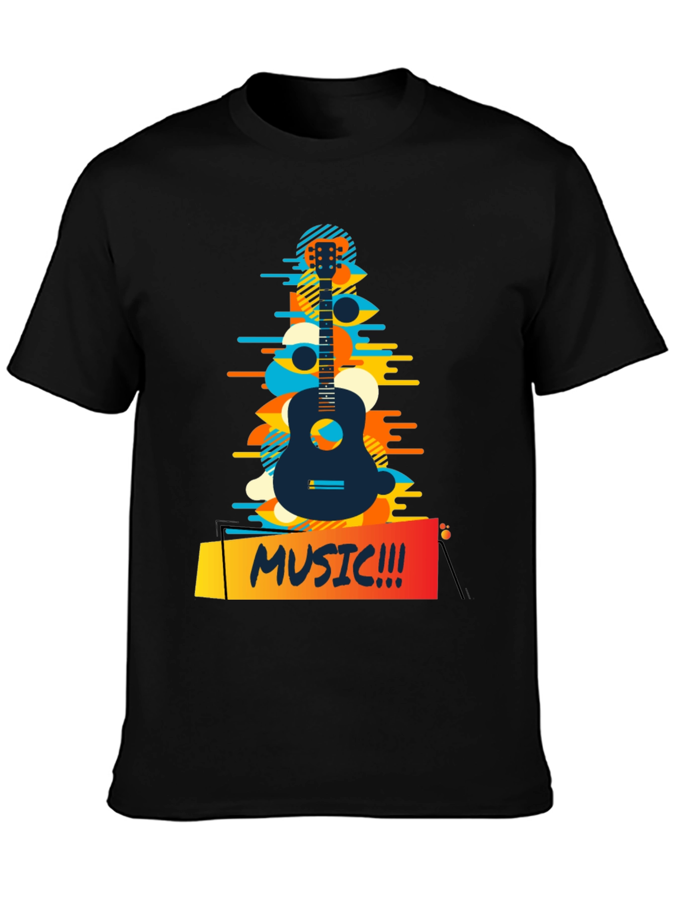 Music Guitar Graphic T-Shirt - Casual Style