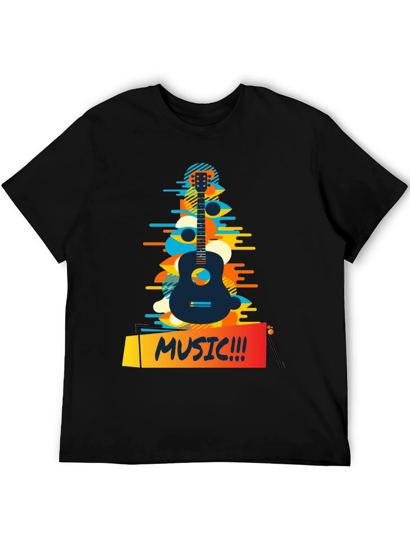 Music Guitar Graphic T-Shirt - Casual Style
