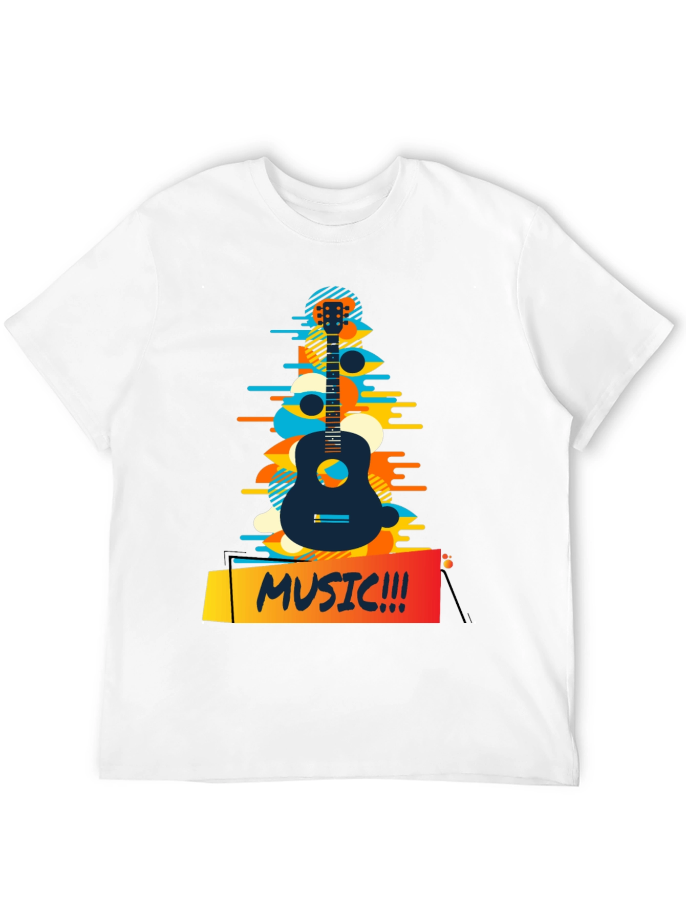 Music Guitar Graphic T-Shirt - Casual Style