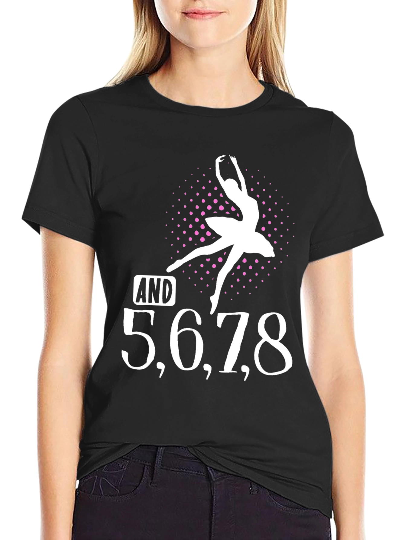 Dance T-Shirt - 5 6 7 8 Ballerina Graphic