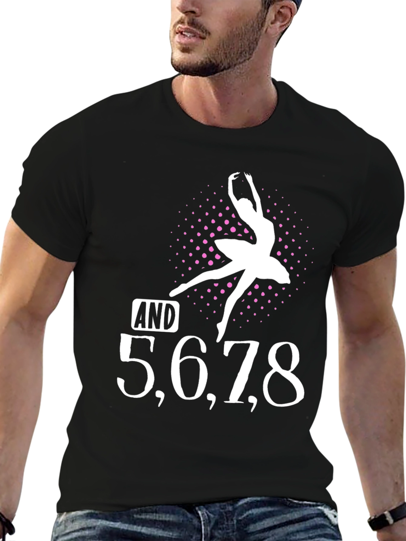 Dance T-Shirt - 5 6 7 8 Ballerina Graphic