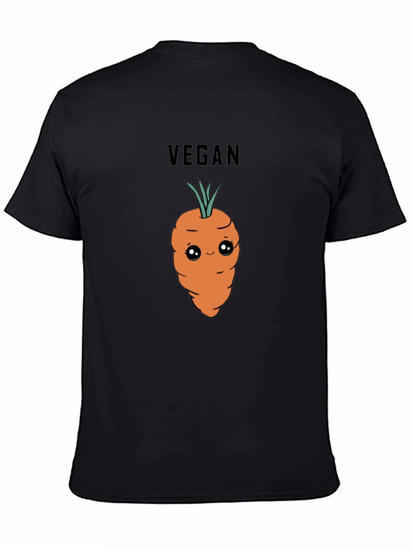 Vegan Carrot Graphic T-Shirt - Cute Vegetable Tee