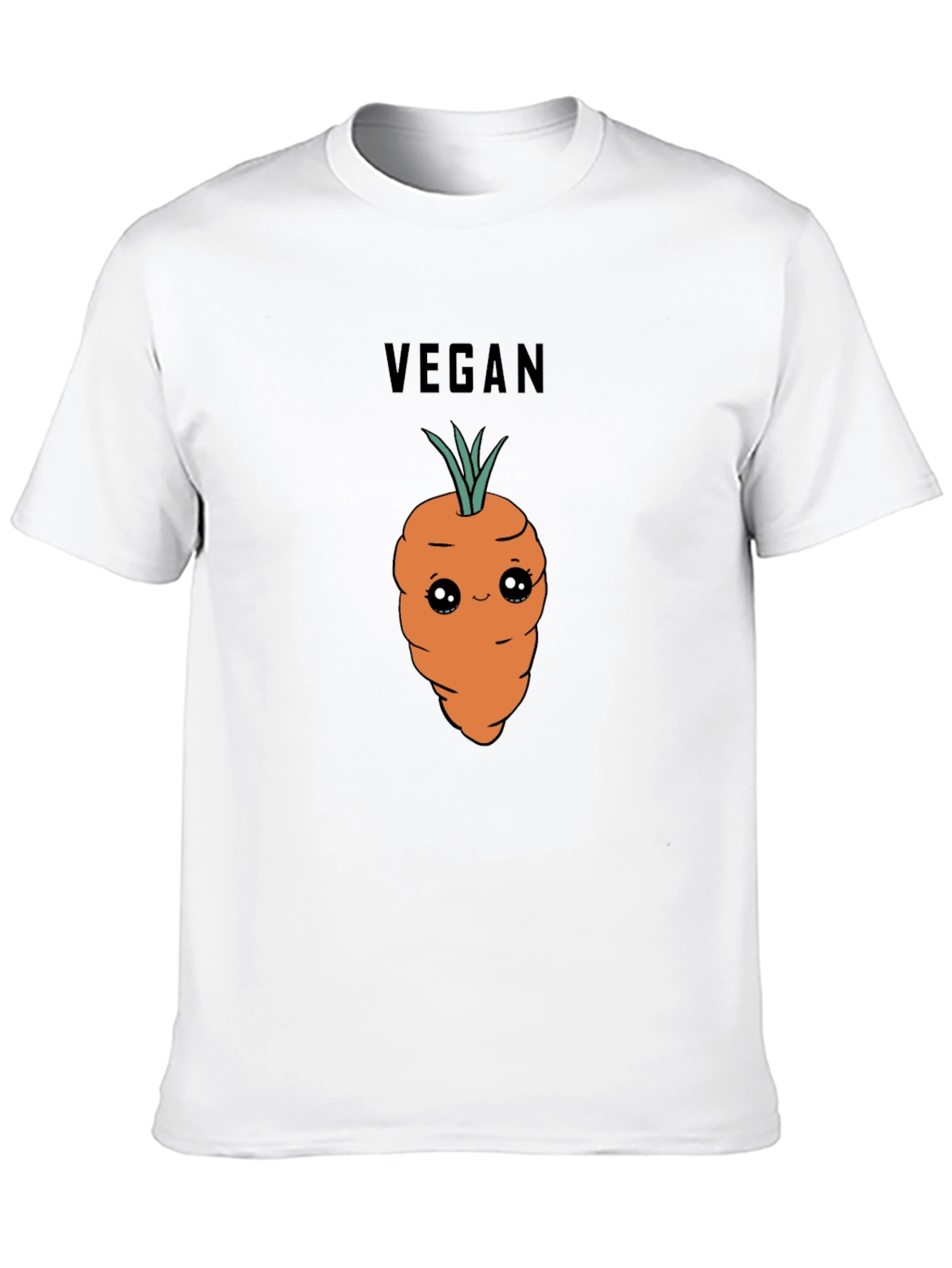 Vegan Carrot Graphic T-Shirt - Cute Vegetable Tee